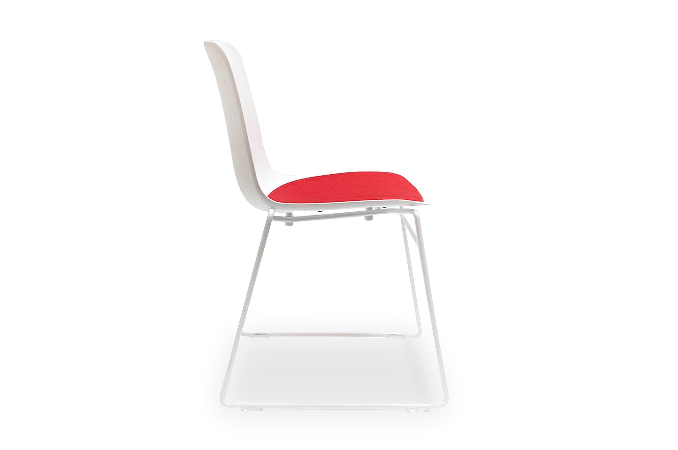Valentina Chair White / Red Cushion 3