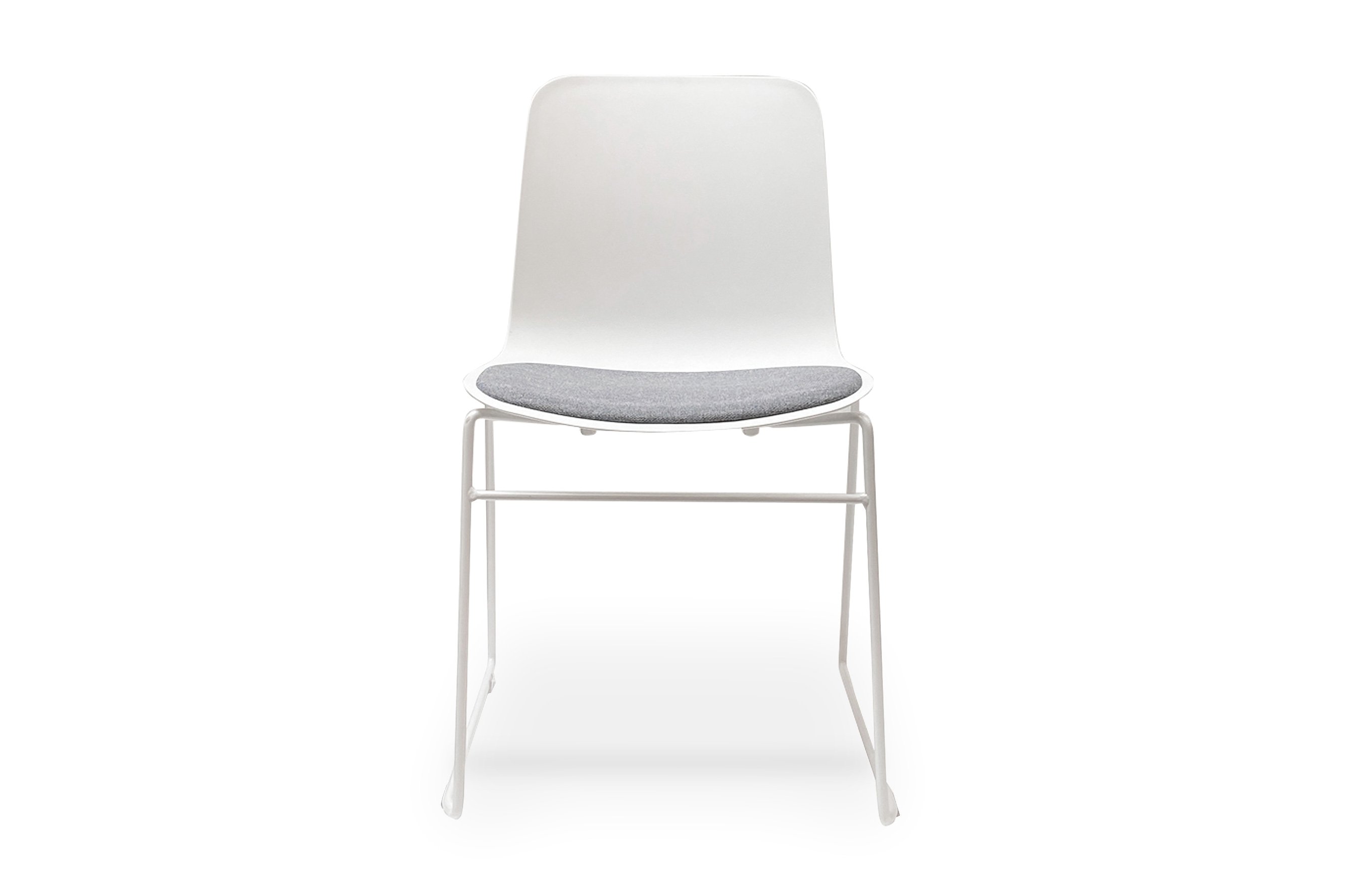 Valentina Chair – White / Grey Cushion 1