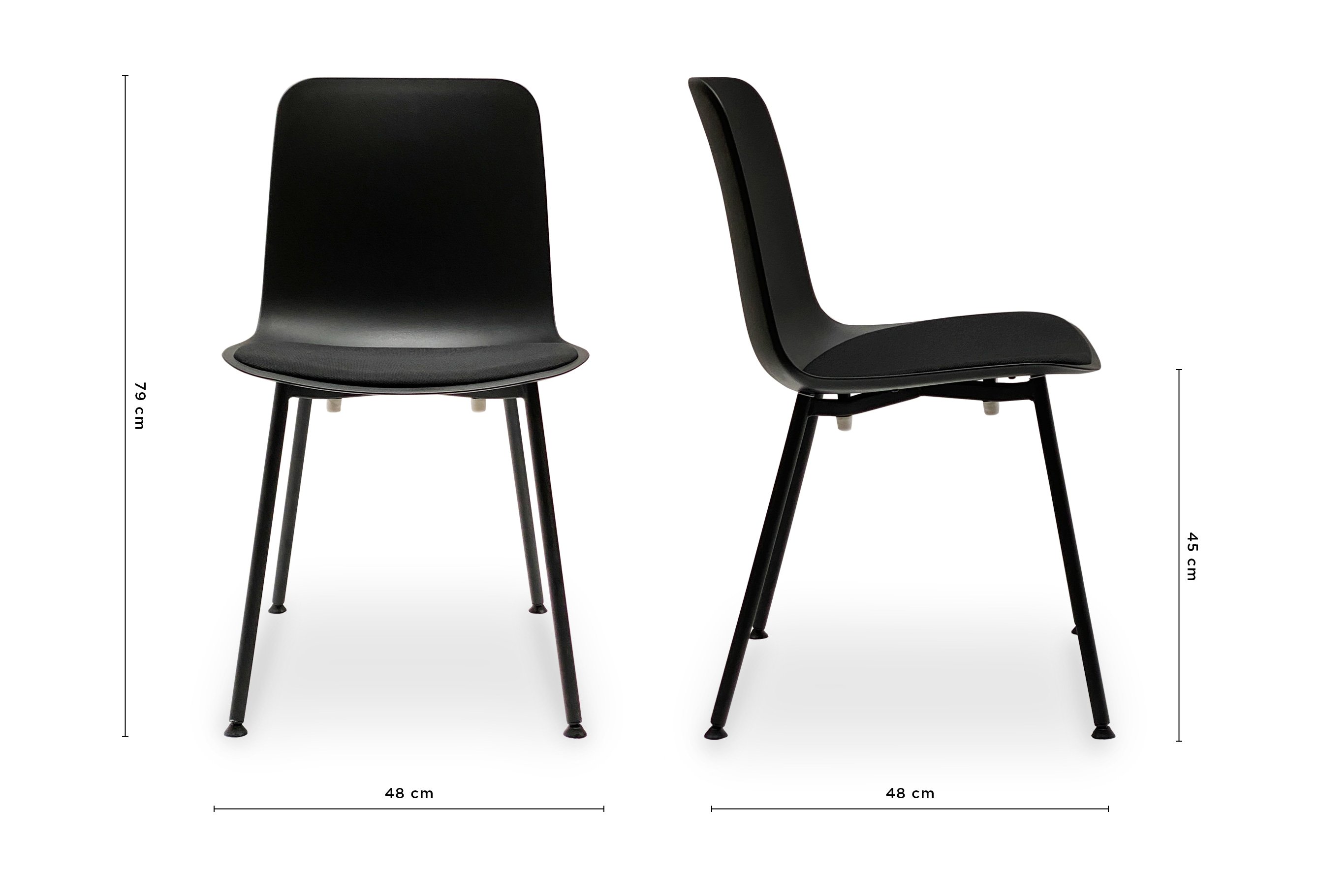 Leo Chair – Black / Black Cushion 5