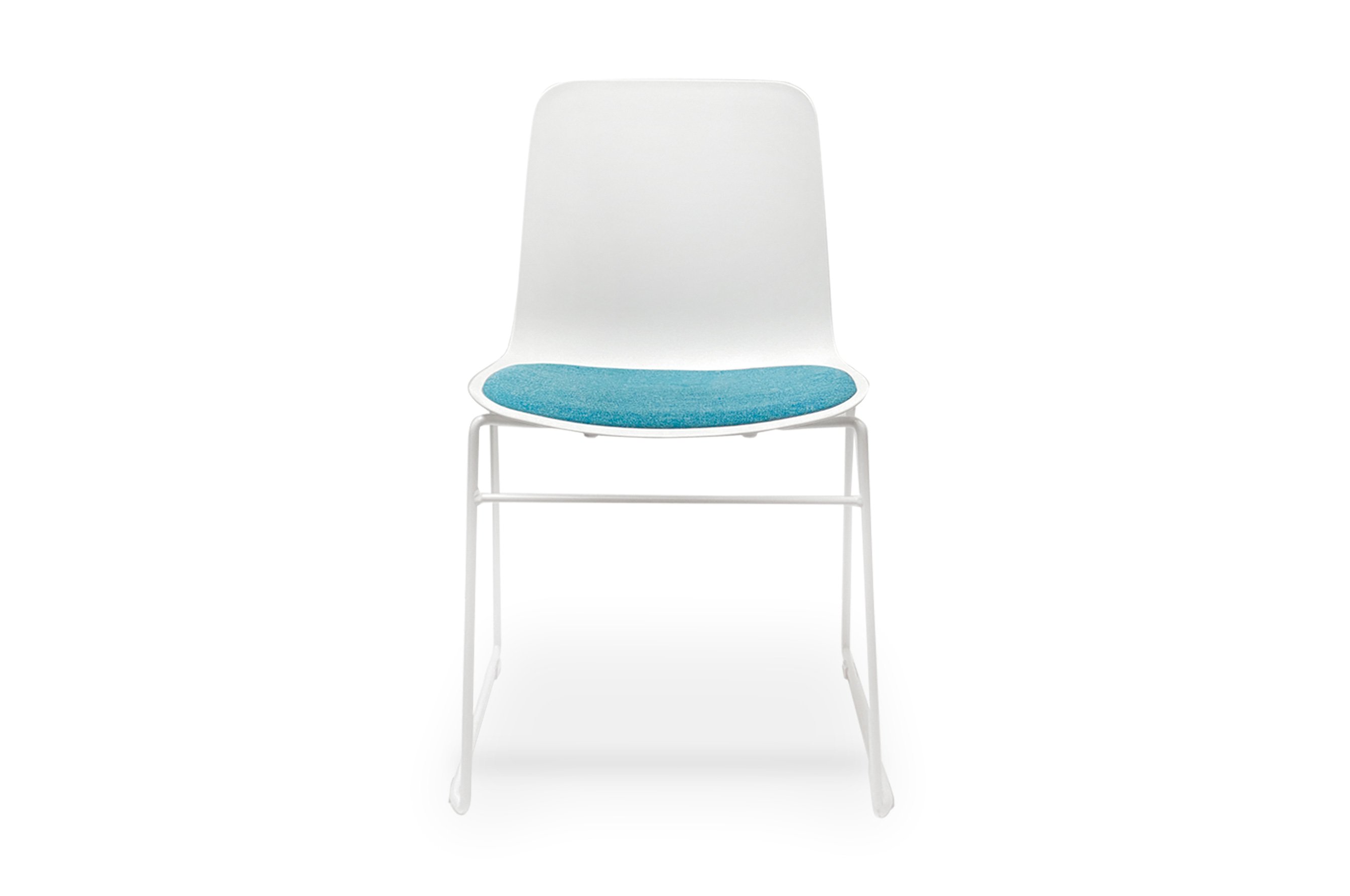 Valentina Chair – White / Aqua Cushion 1