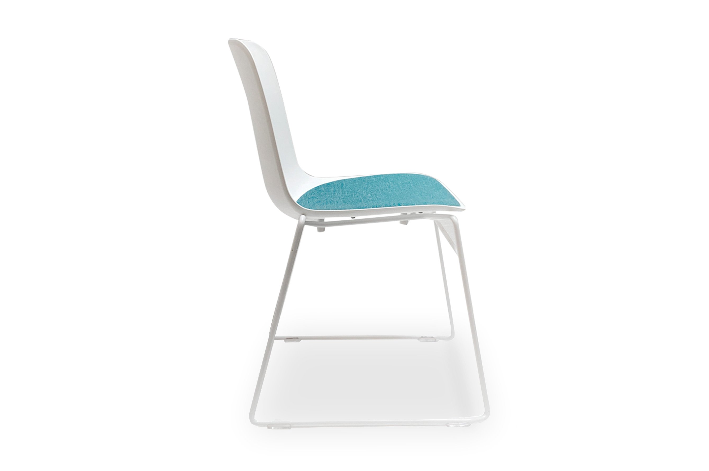 Valentina Chair – White / Aqua Cushion 3