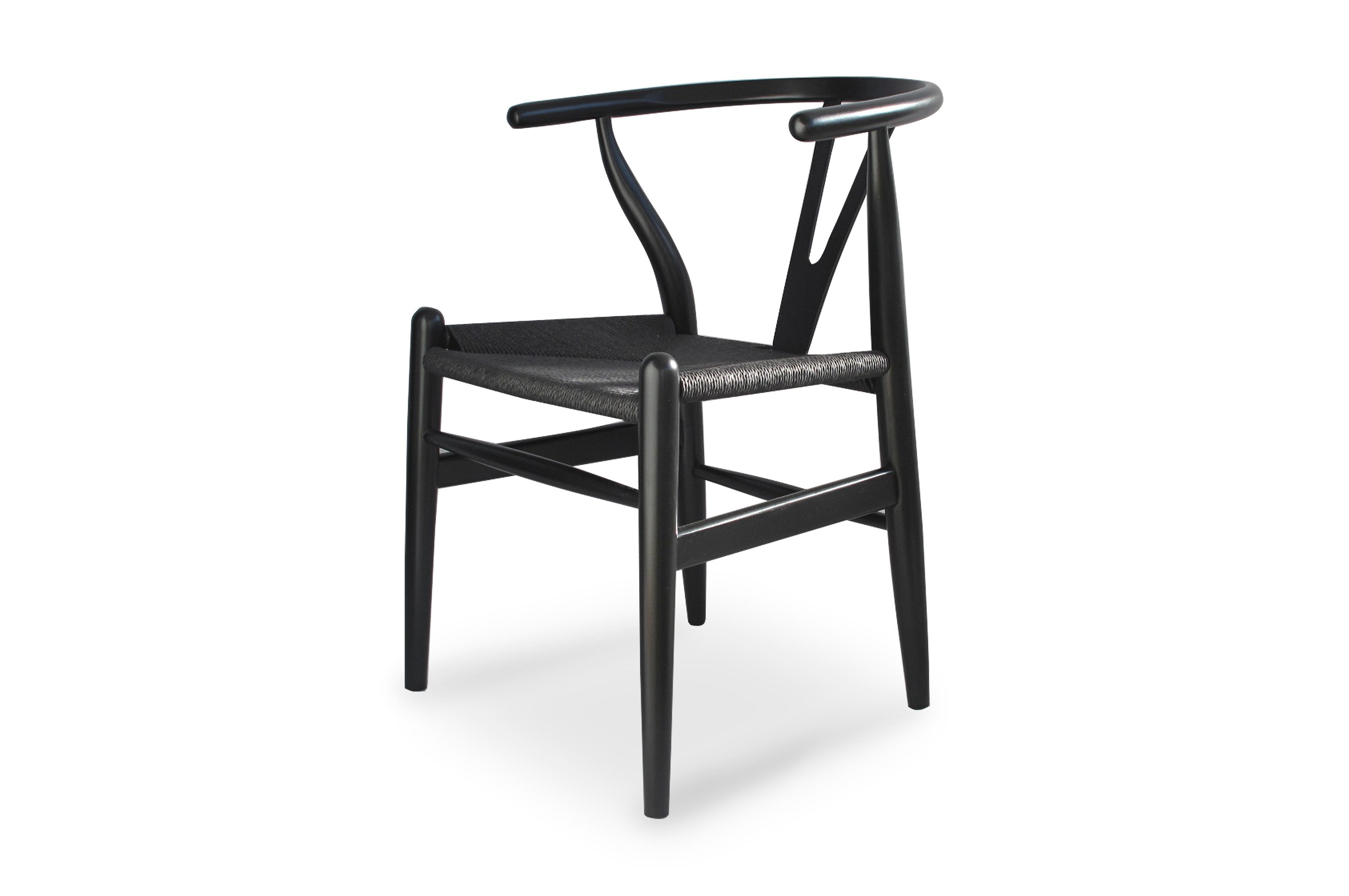 Nordic Y Back Dining Chair – Black / Black Weave 2