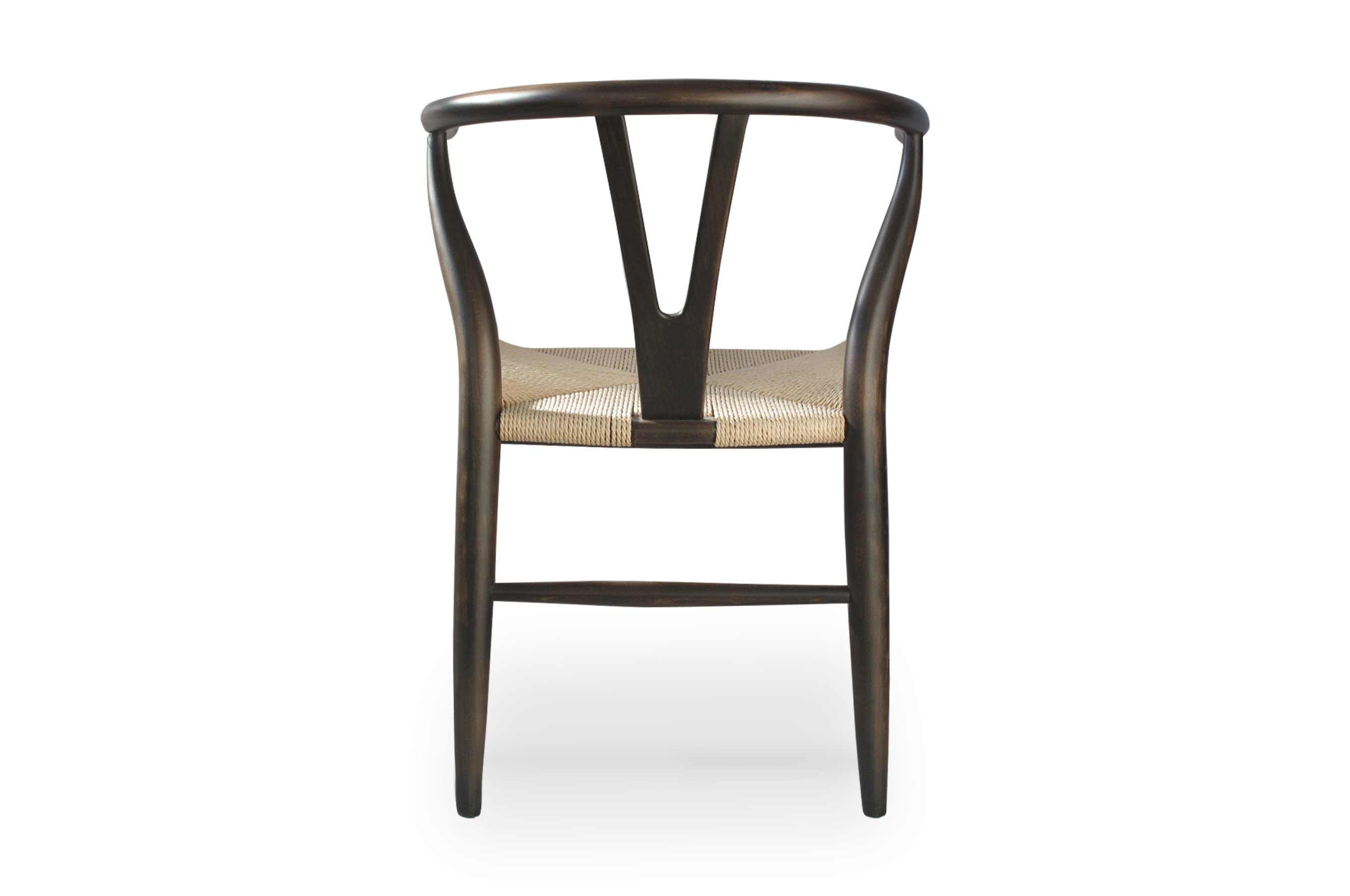 Nordic Y Back Dining Chair – Brown / Natural Weave 4