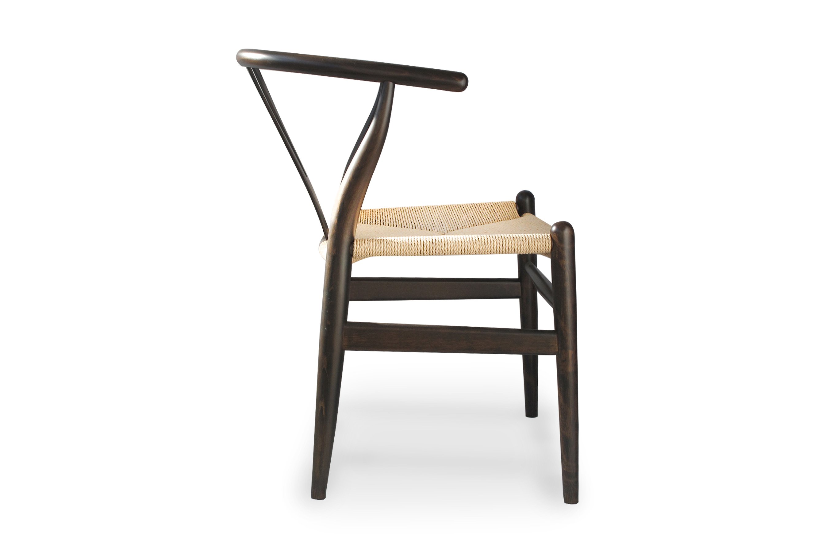 Nordic Y Back Dining Chair – Brown / Natural Weave 3