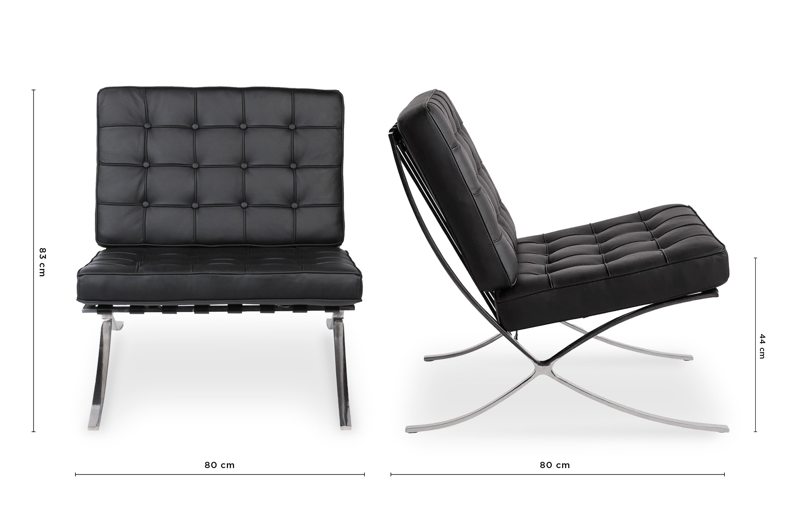 Replica Barcelona Chair – Black 5