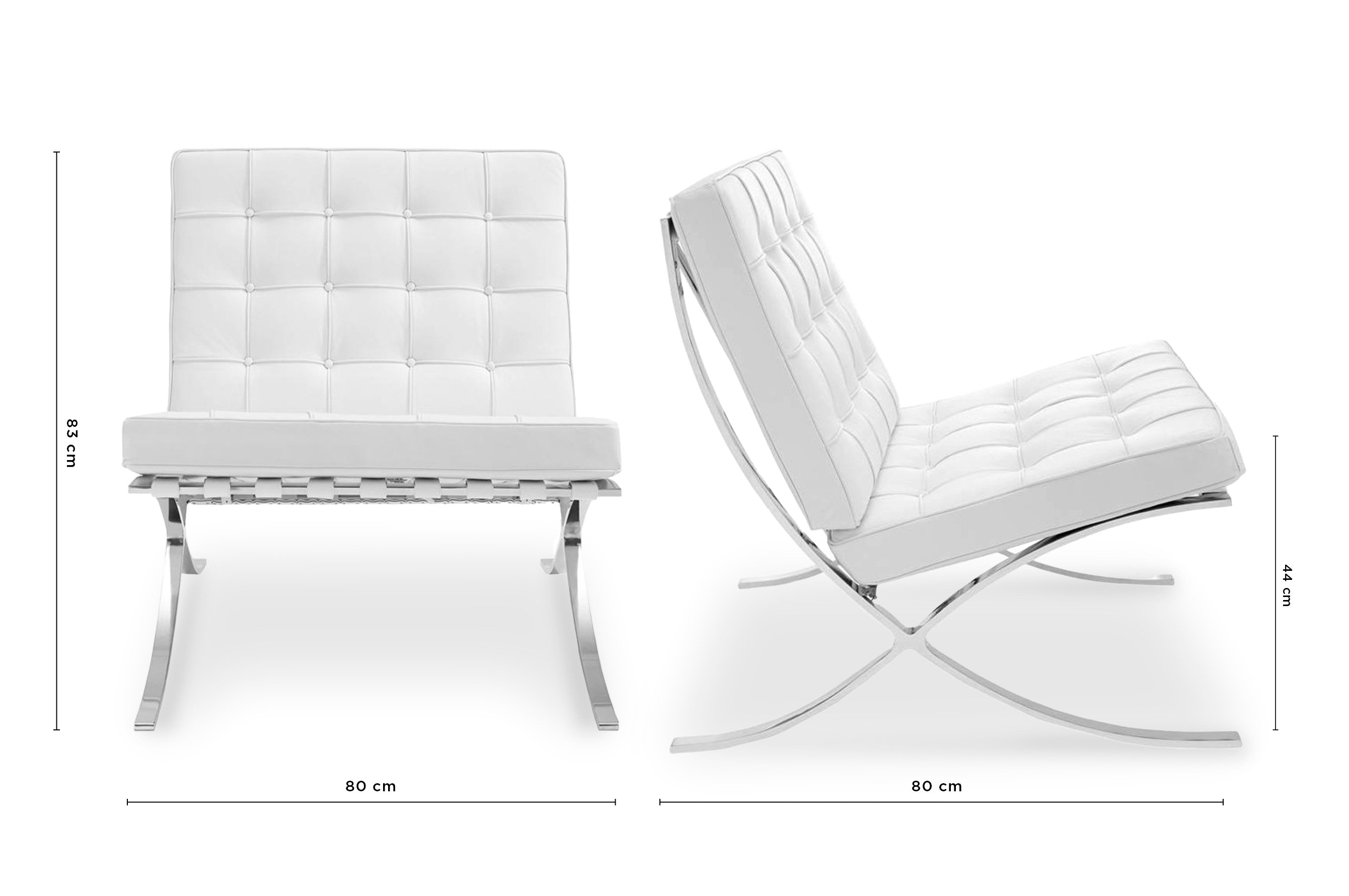 Replica Barcelona Chair – White 4