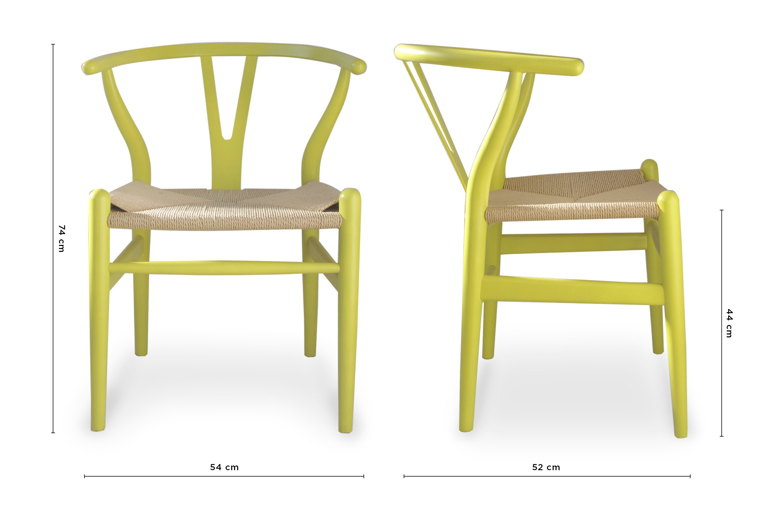 Nordic Y Back Dining Chair – Yellow 5