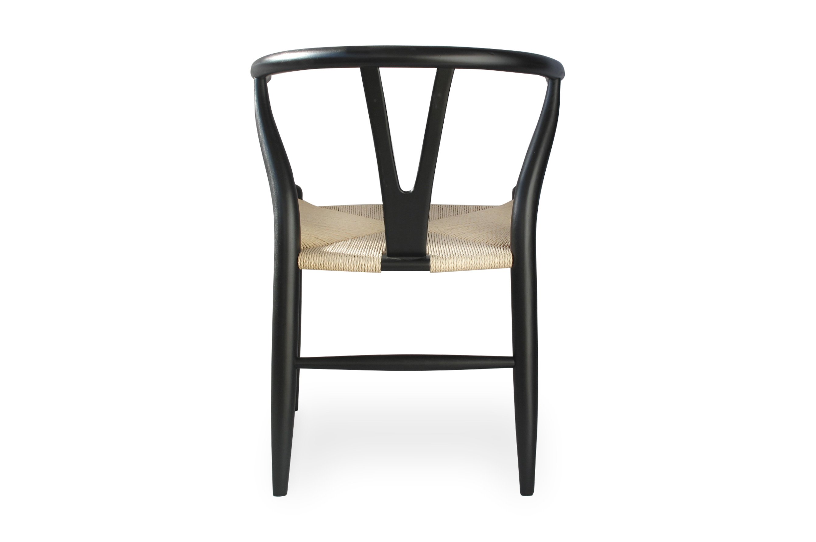 Nordic Y Back Dining Chair – Black / Natural Weave 4