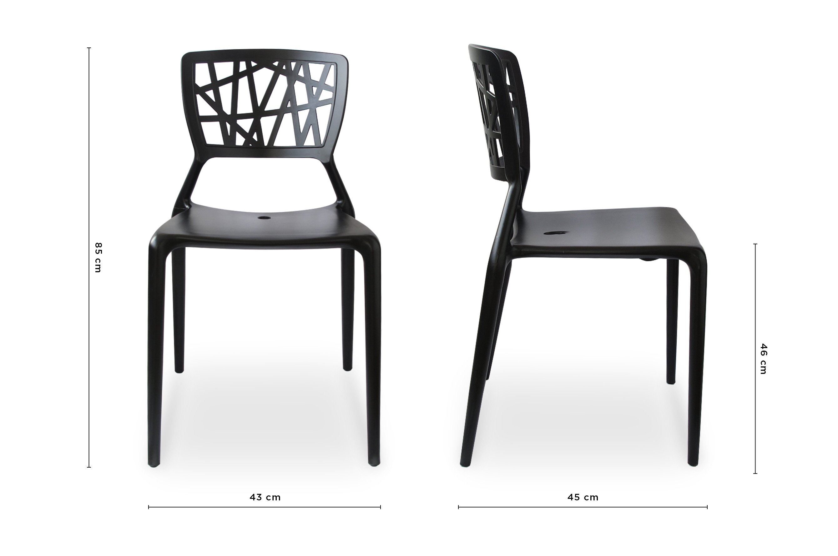 Kriss Kross Chair – Black 6