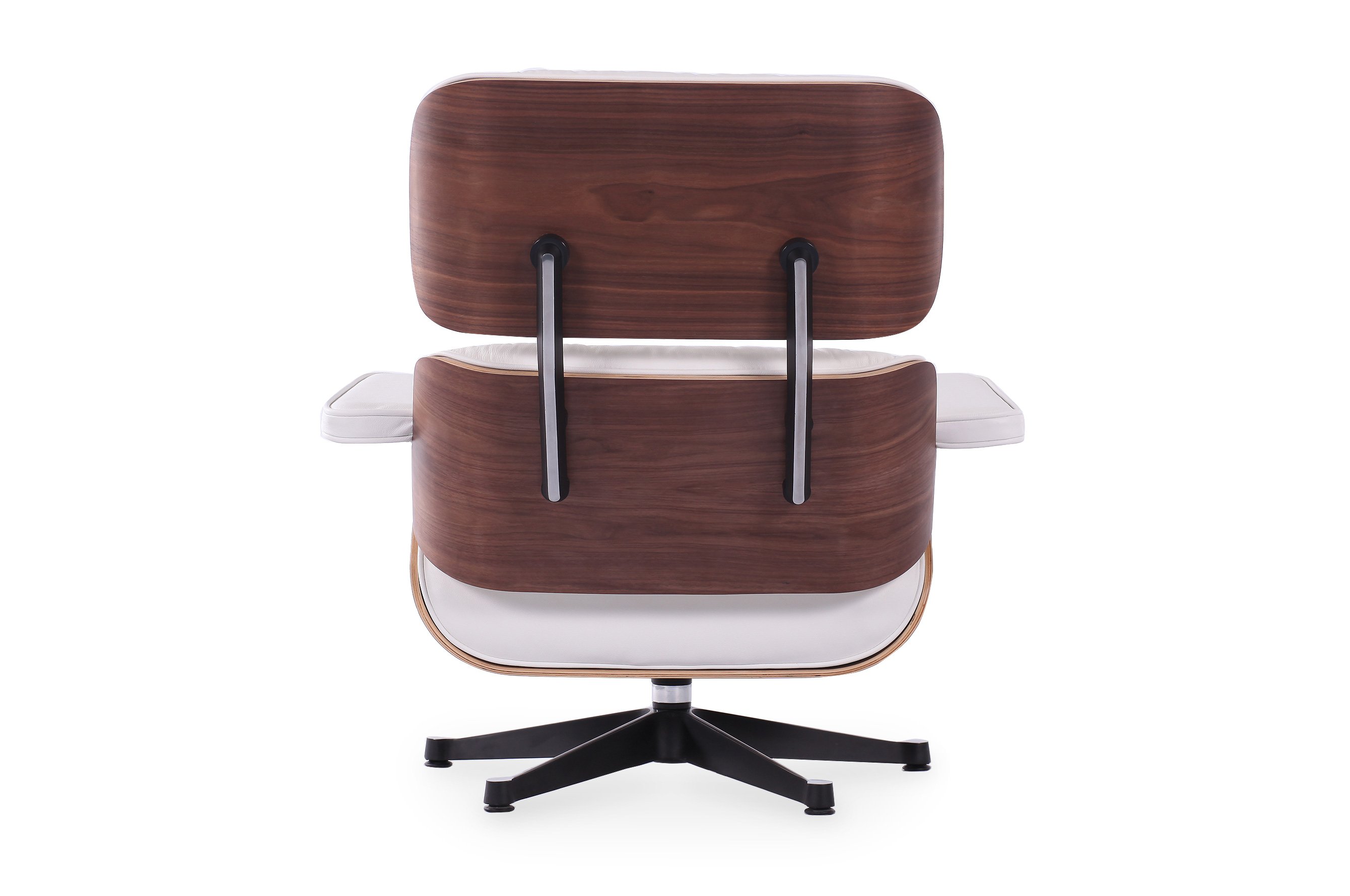 The Lounge Chair & Ottoman Premium – White / Walnut 4