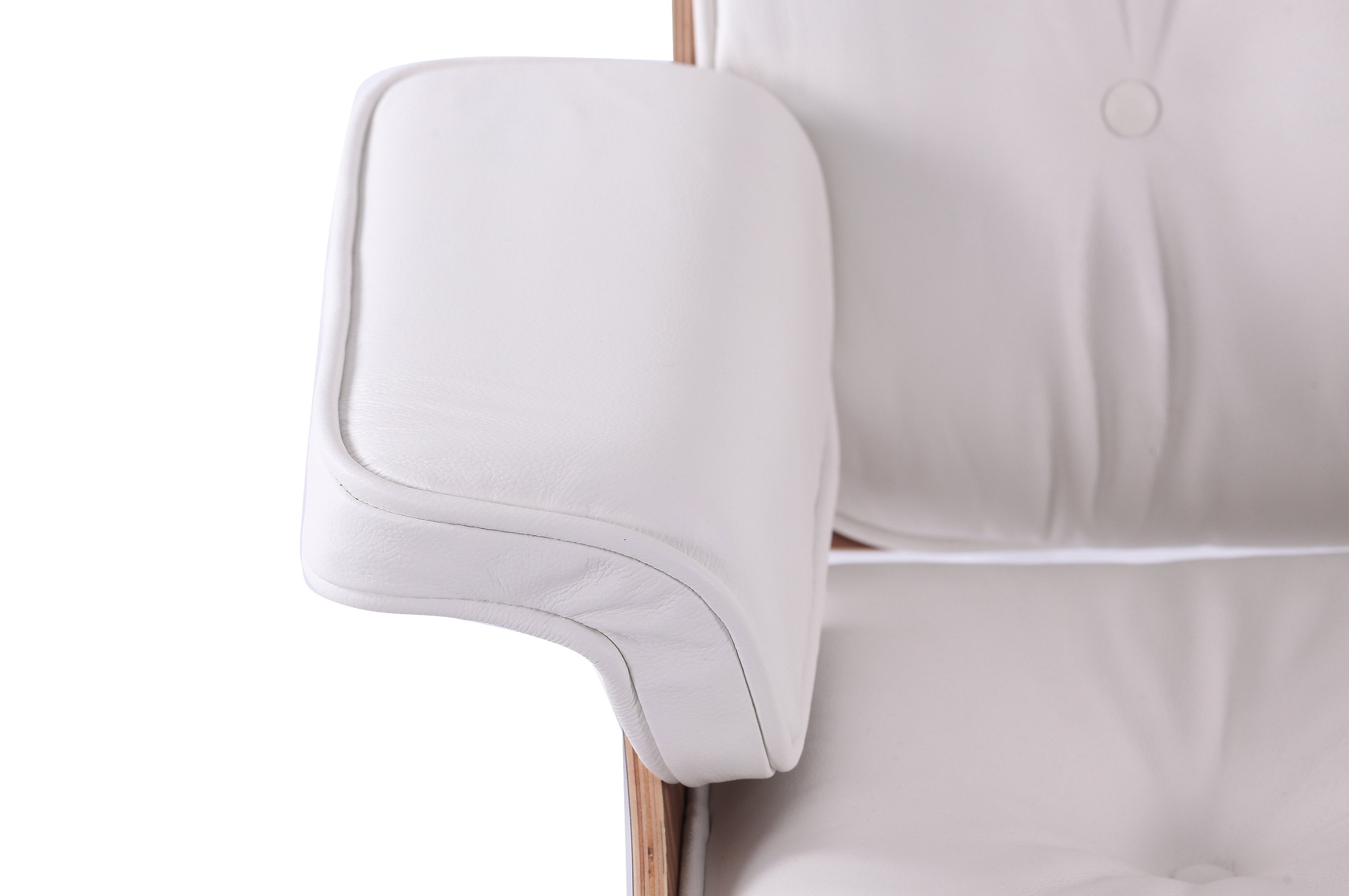 The Lounge Chair & Ottoman Premium – White / Walnut 6