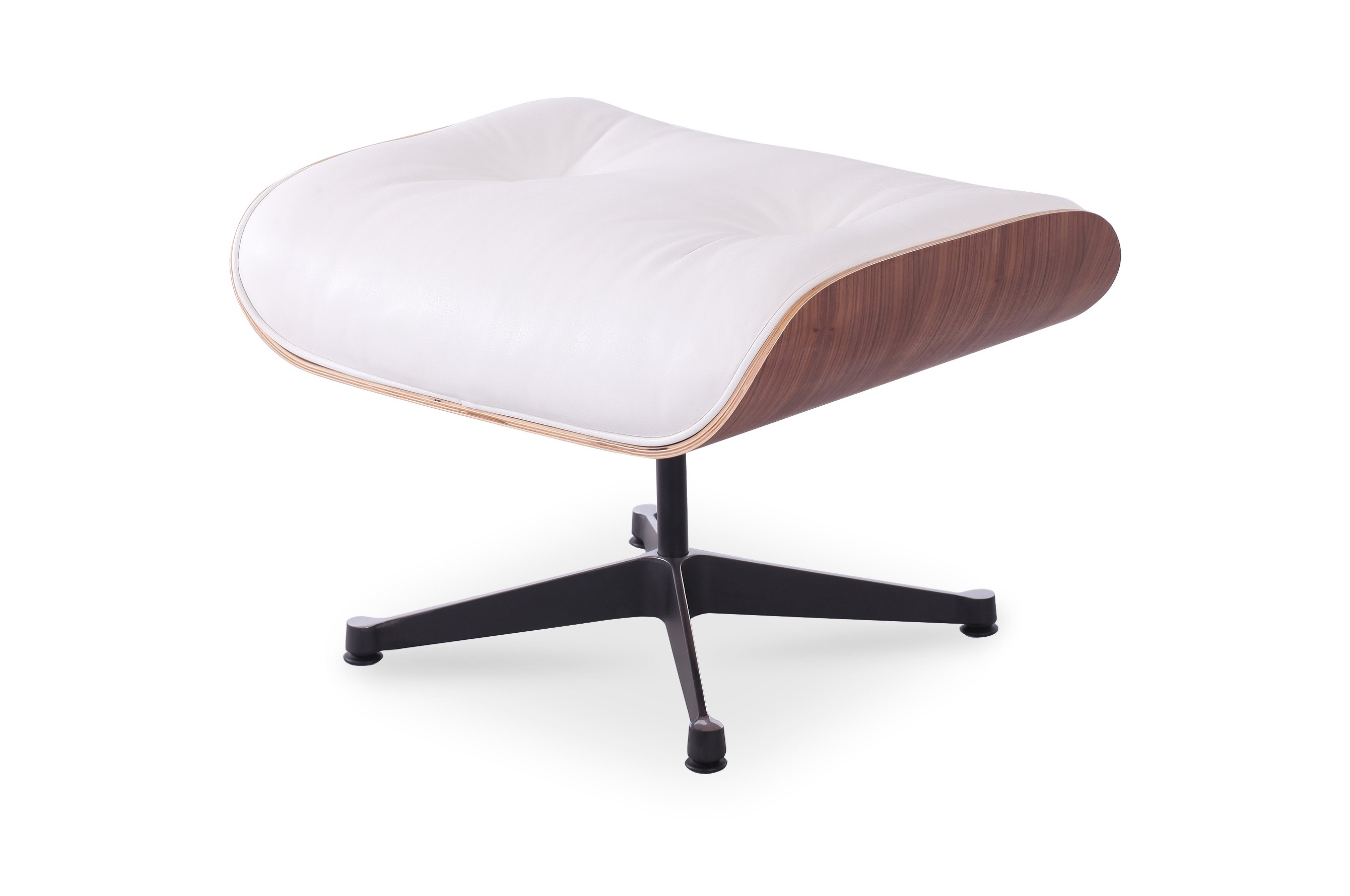 The Lounge Chair & Ottoman Premium – White / Walnut 5