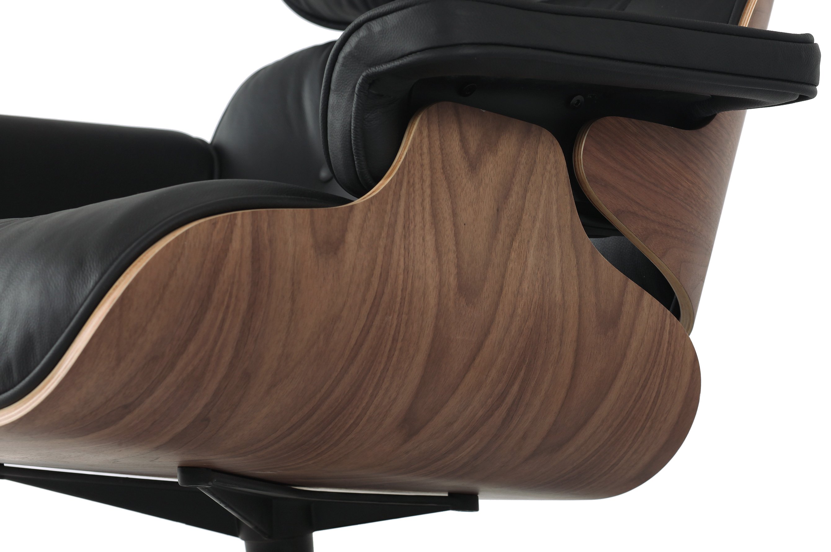 The Lounge Chair & Ottoman Premium – Black / Walnut 5