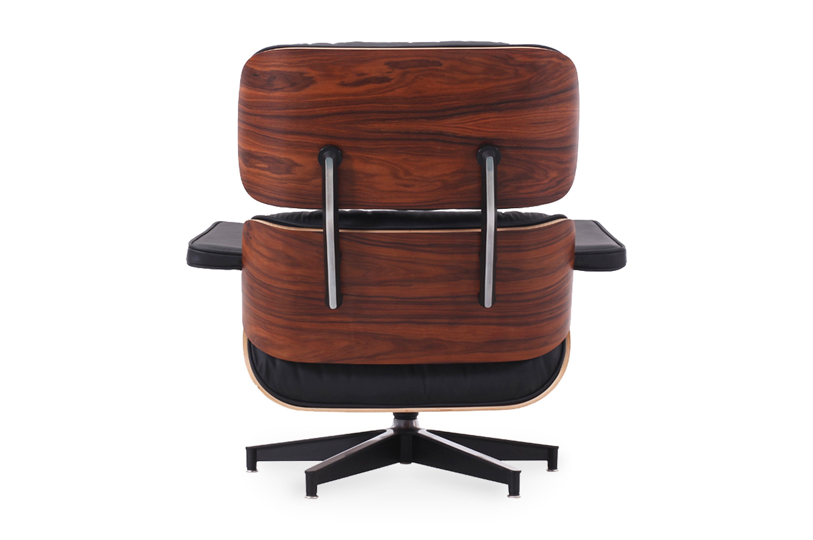 The Lounge Chair & Ottoman – Premium Black / Rosewood 4