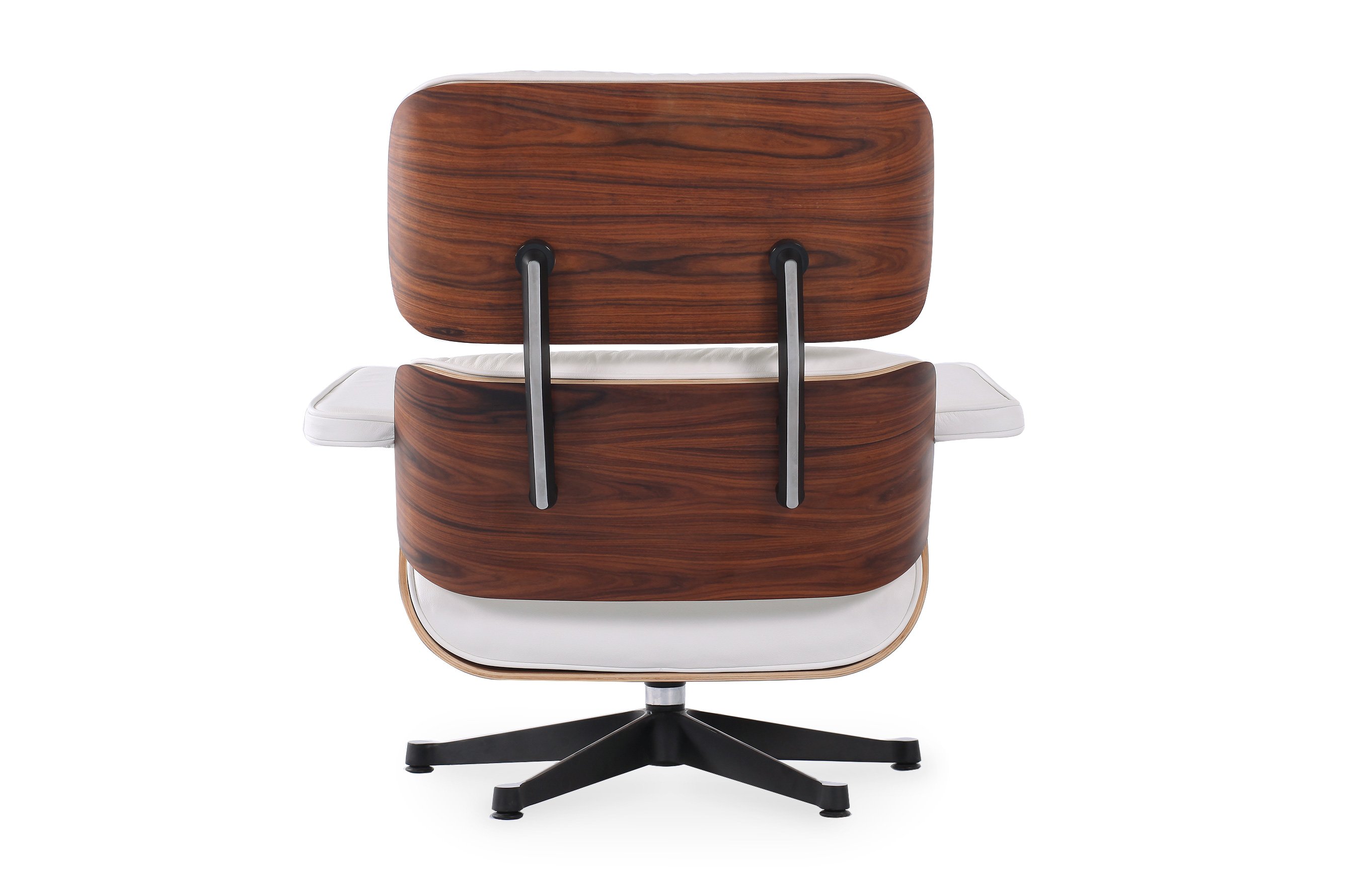 The Lounge Chair & Ottoman – Premium White / Rosewood 3