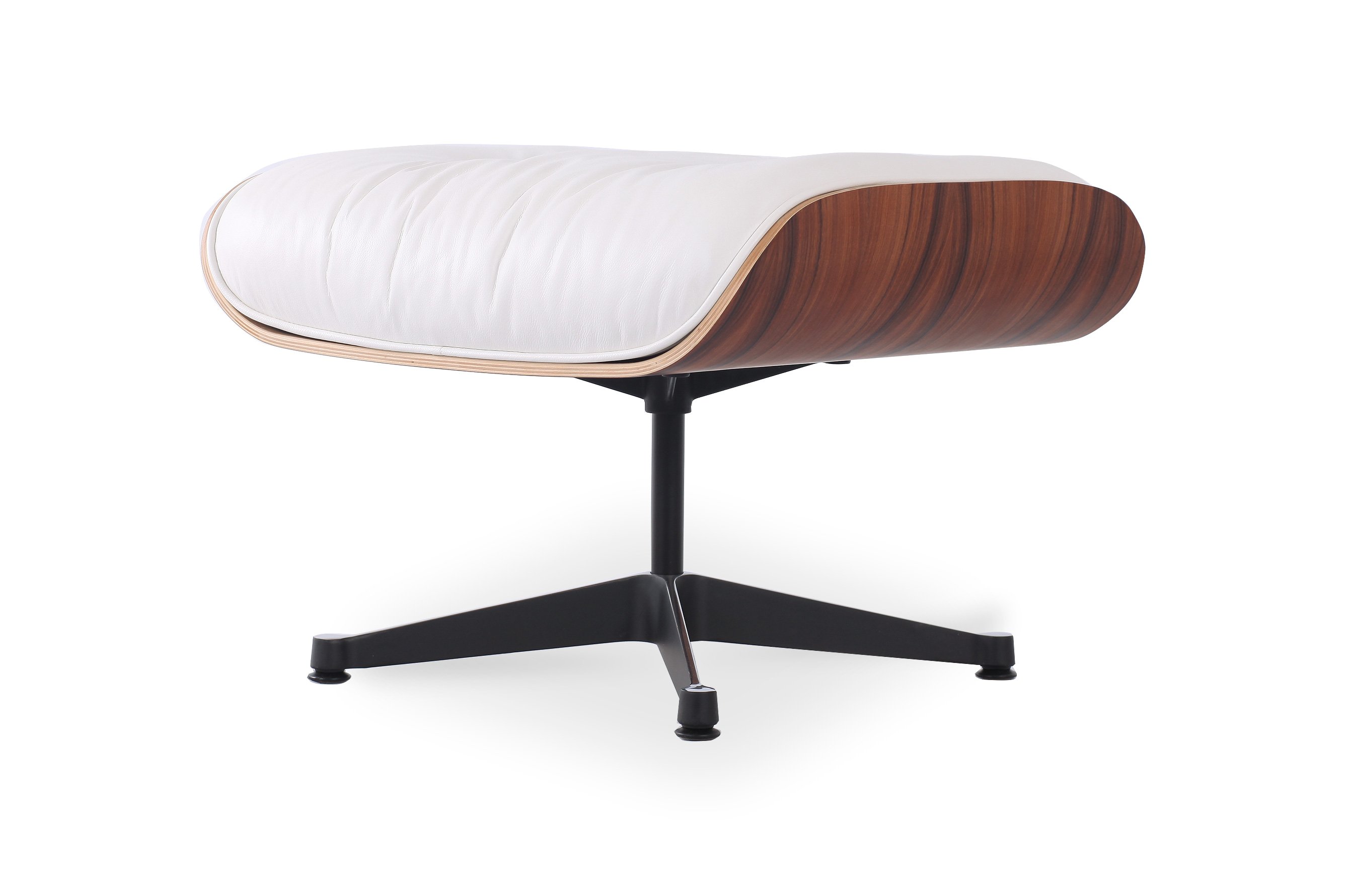 The Lounge Chair & Ottoman – Premium White / Rosewood 5