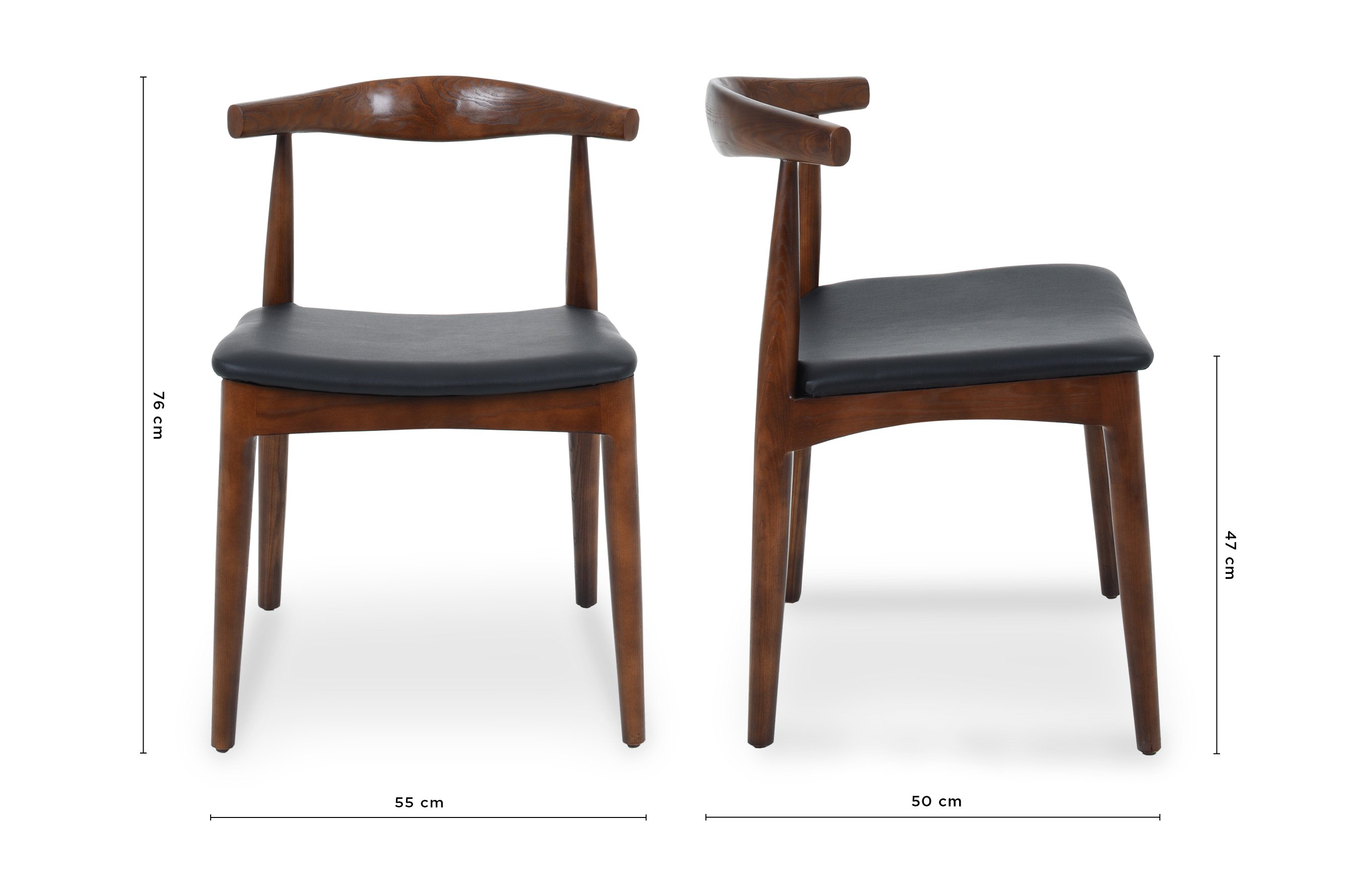 Nordic Elbow Chair – Dark Brown 5