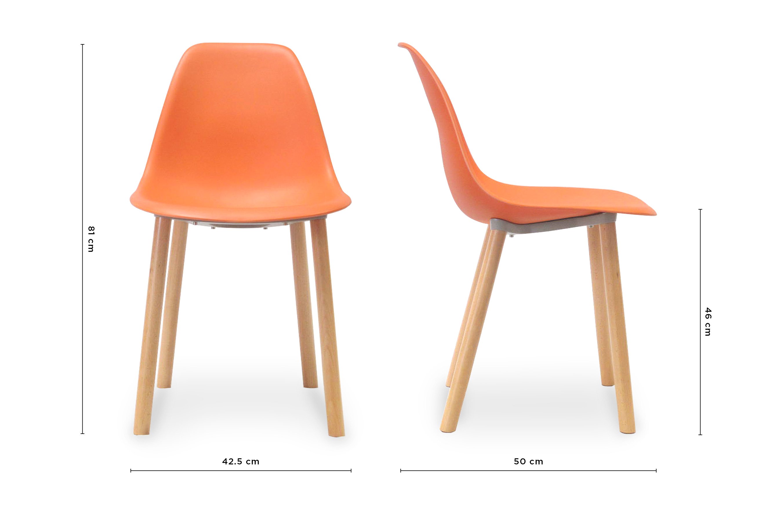Novell Dining Chair – Orange 5