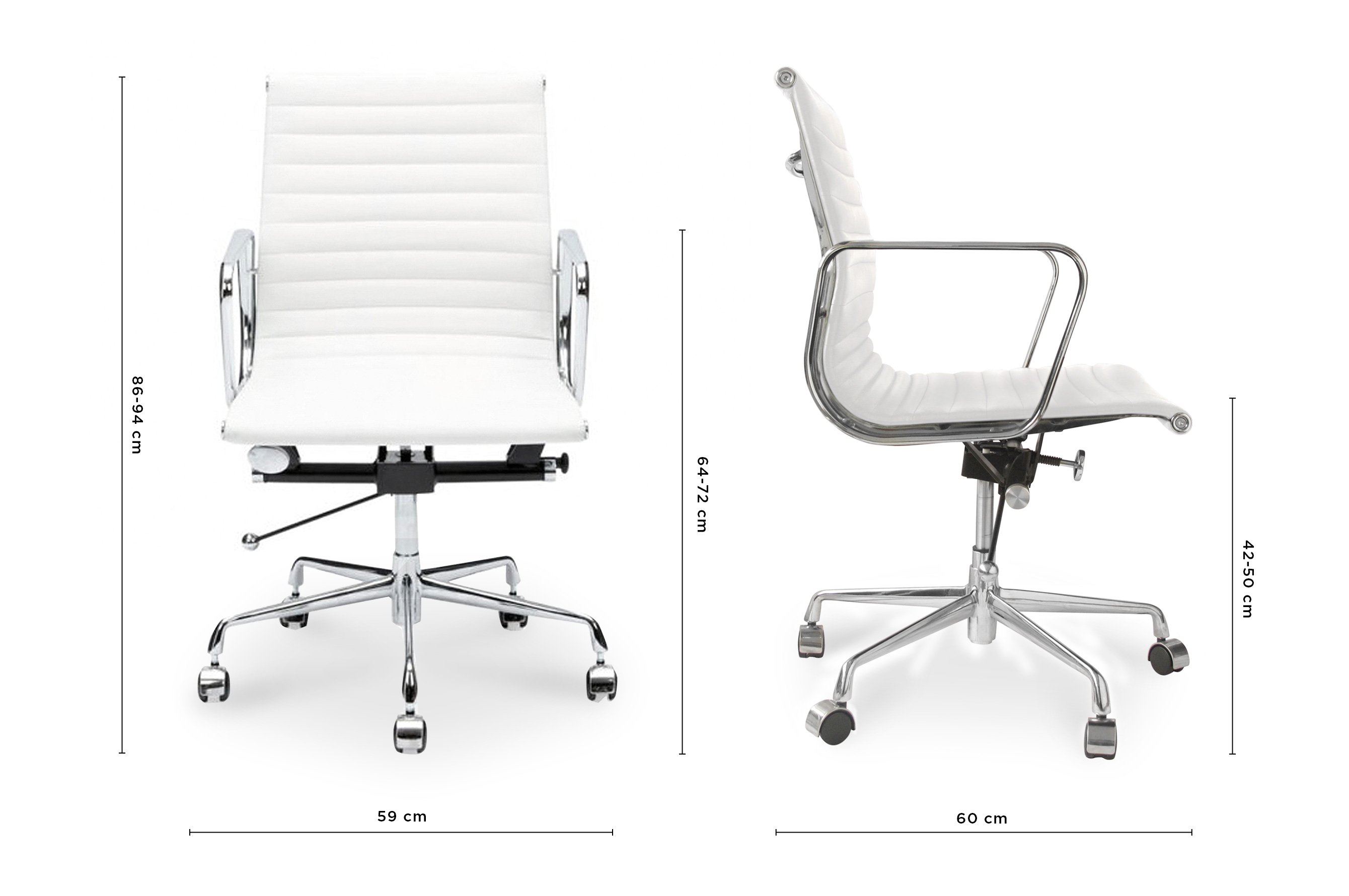 Group Ribbed Low Back Office Chair – White 6