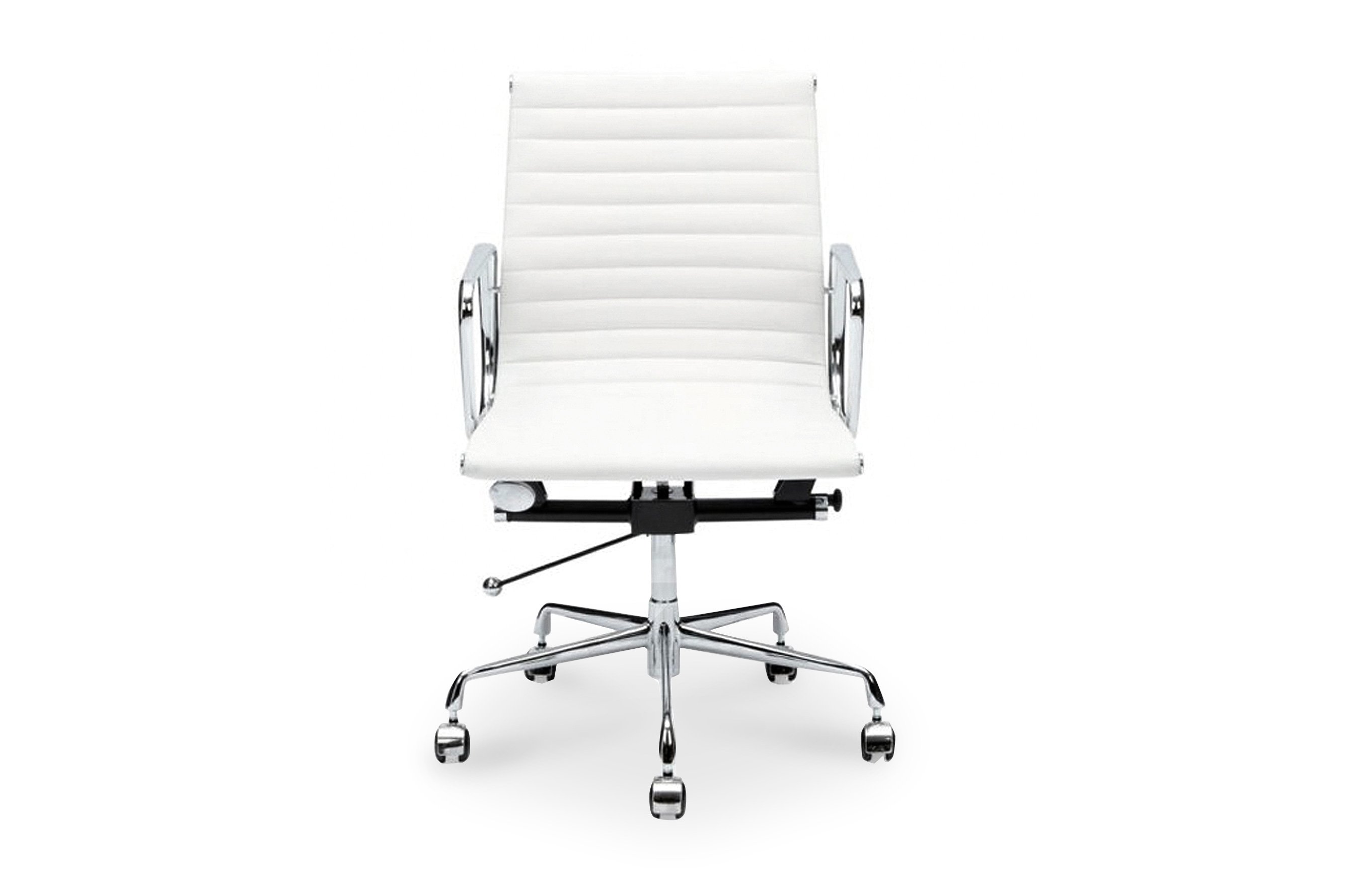 Group Ribbed Low Back Office Chair – White 1