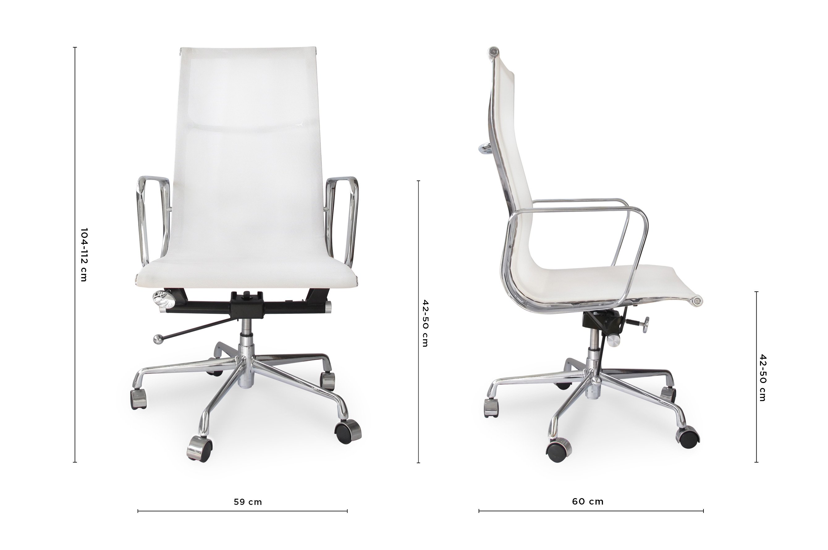 Group High Back Mesh Office Chair – White 5