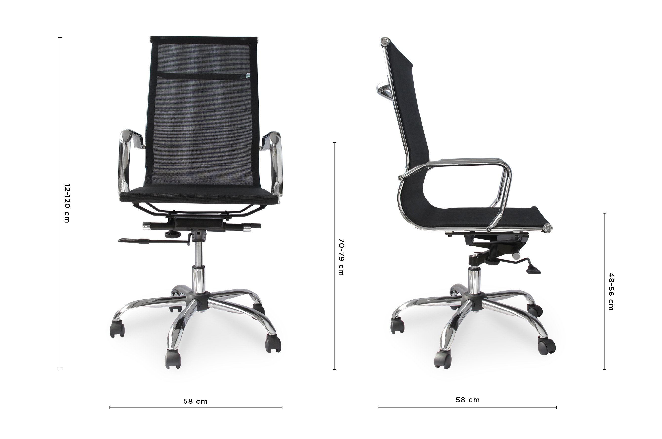 Bureau High Back Mesh Office Chair – Black 5