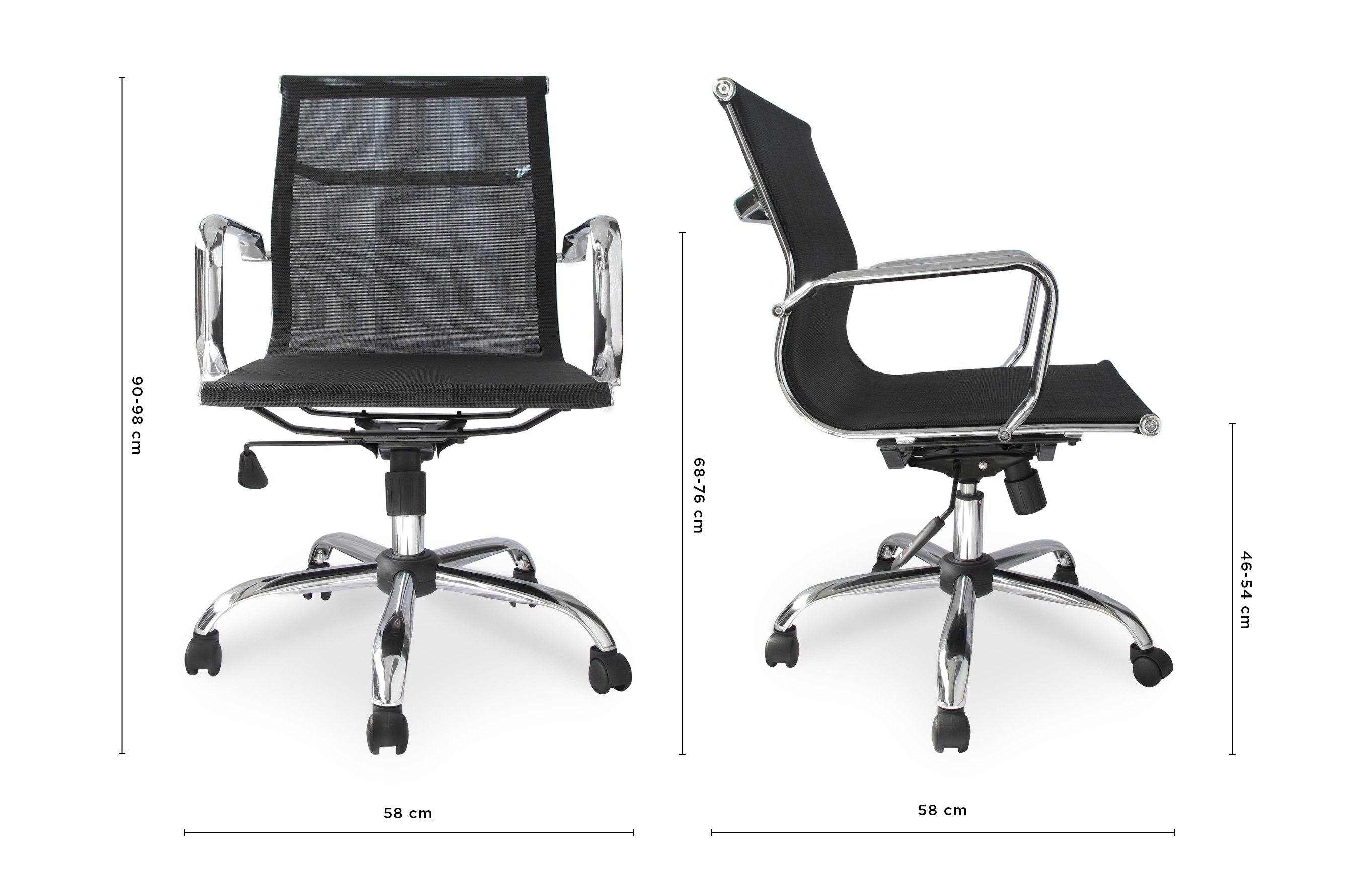 Bureau Low Back Mesh Office Chair – Black 5