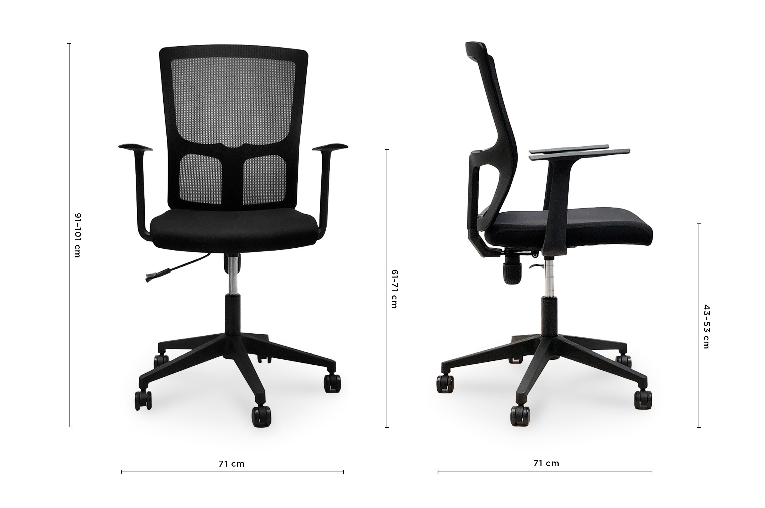 Identity Padded Office Chair – Black 5