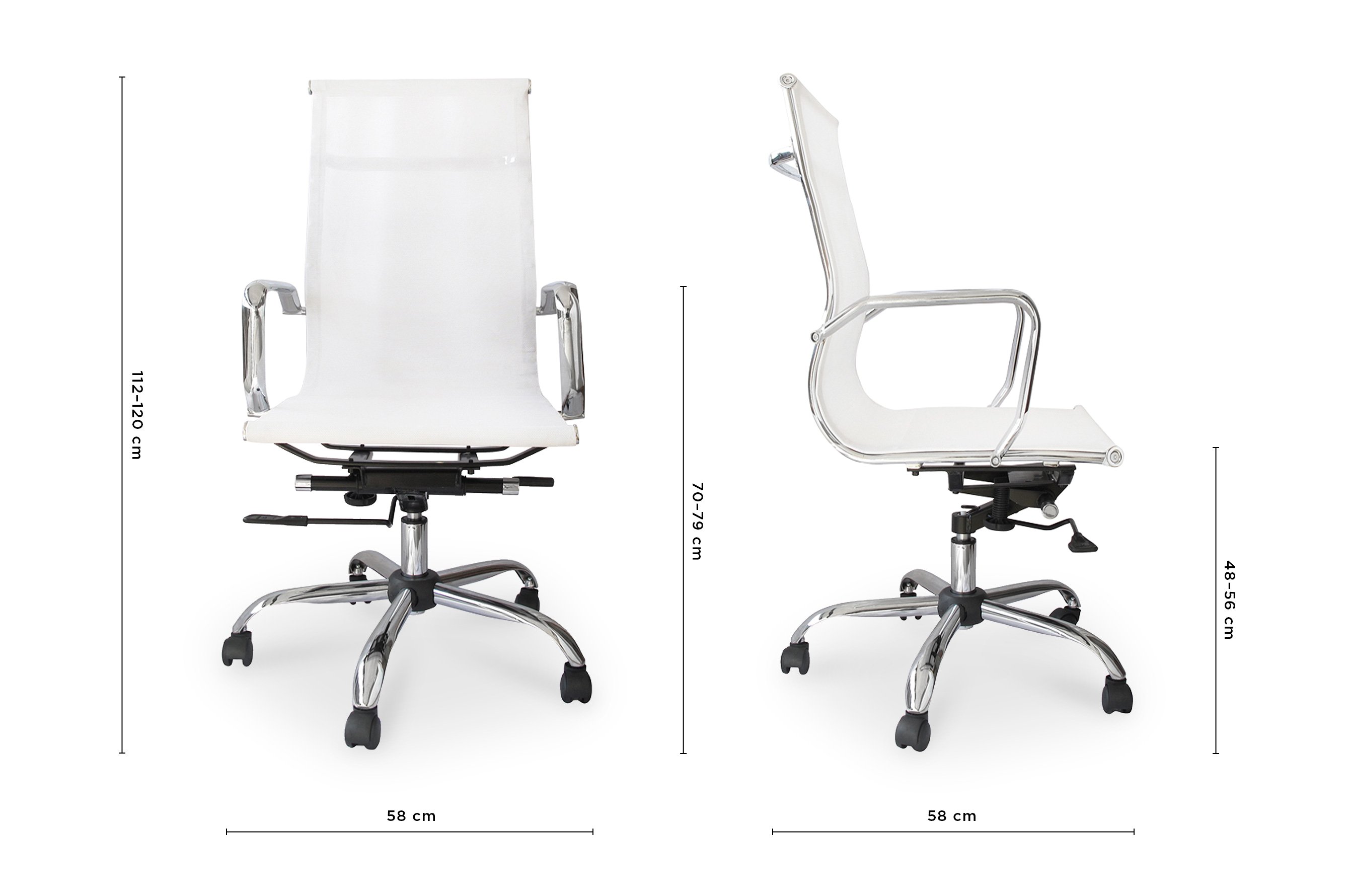 Bureau High Back Mesh Office Chair – White 5