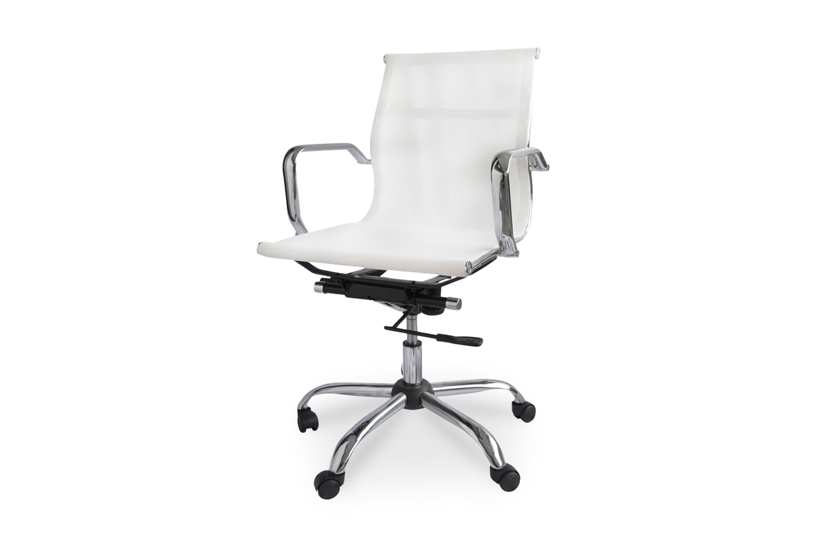 Bureau Low Back Mesh Office Chair – White 2