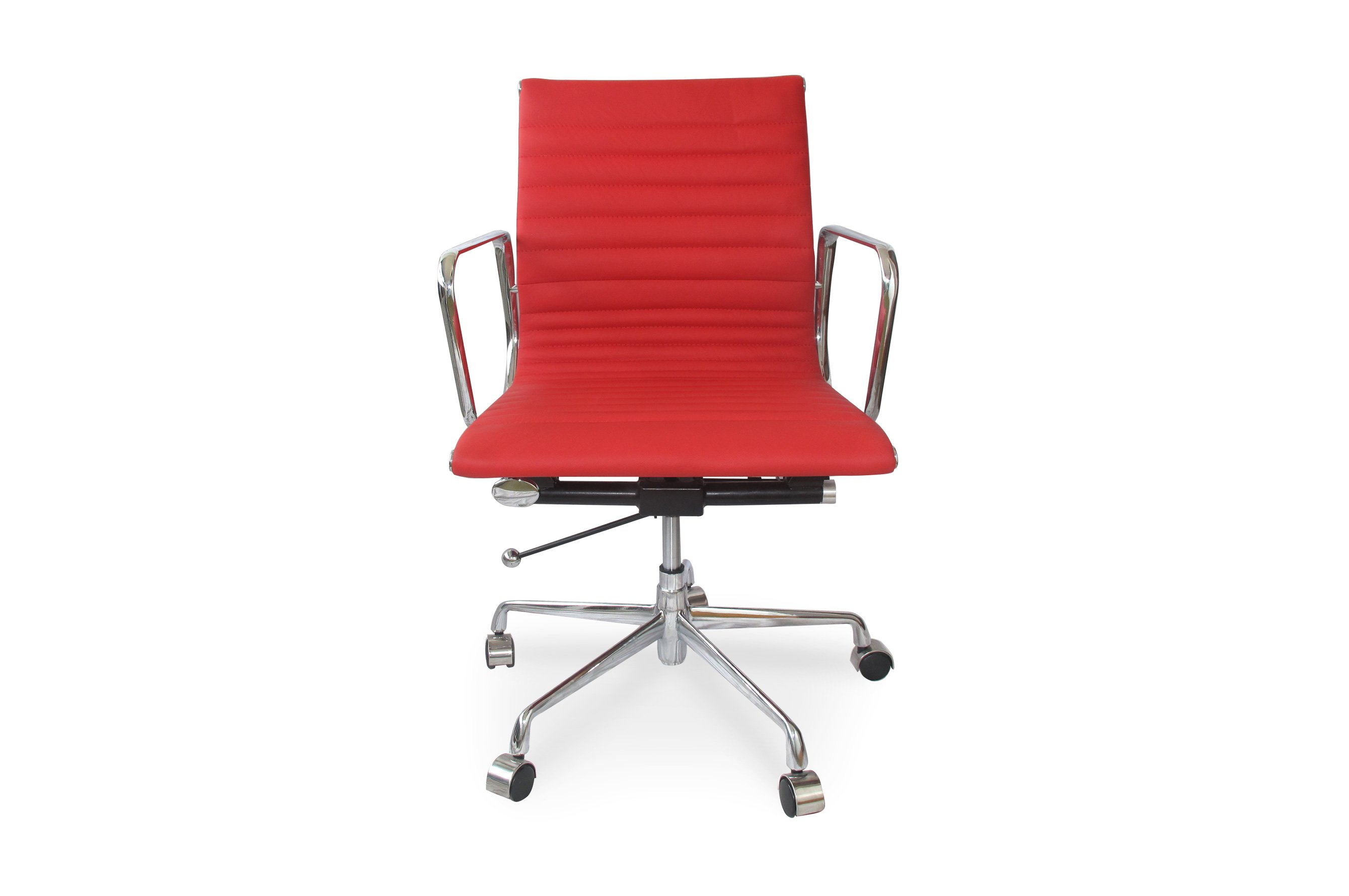 Group Ribbed Low Back Office Chair – Red 1