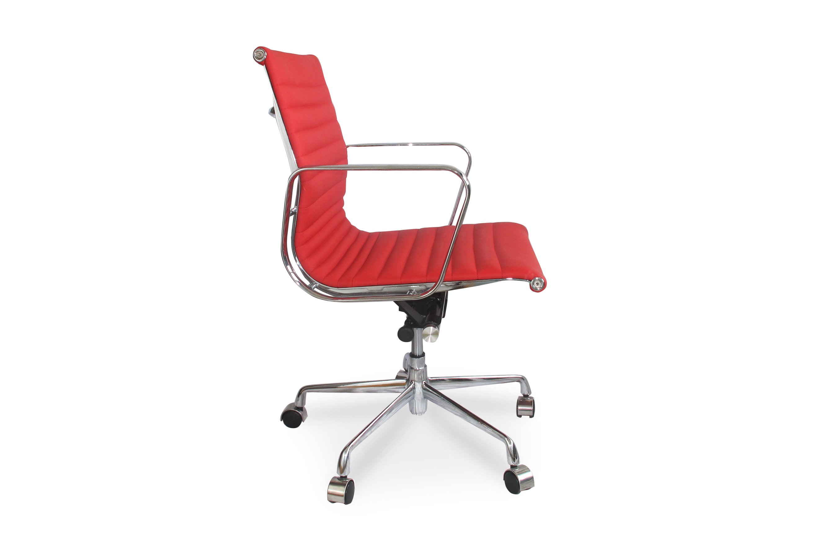 Group Ribbed Low Back Office Chair – Red 3