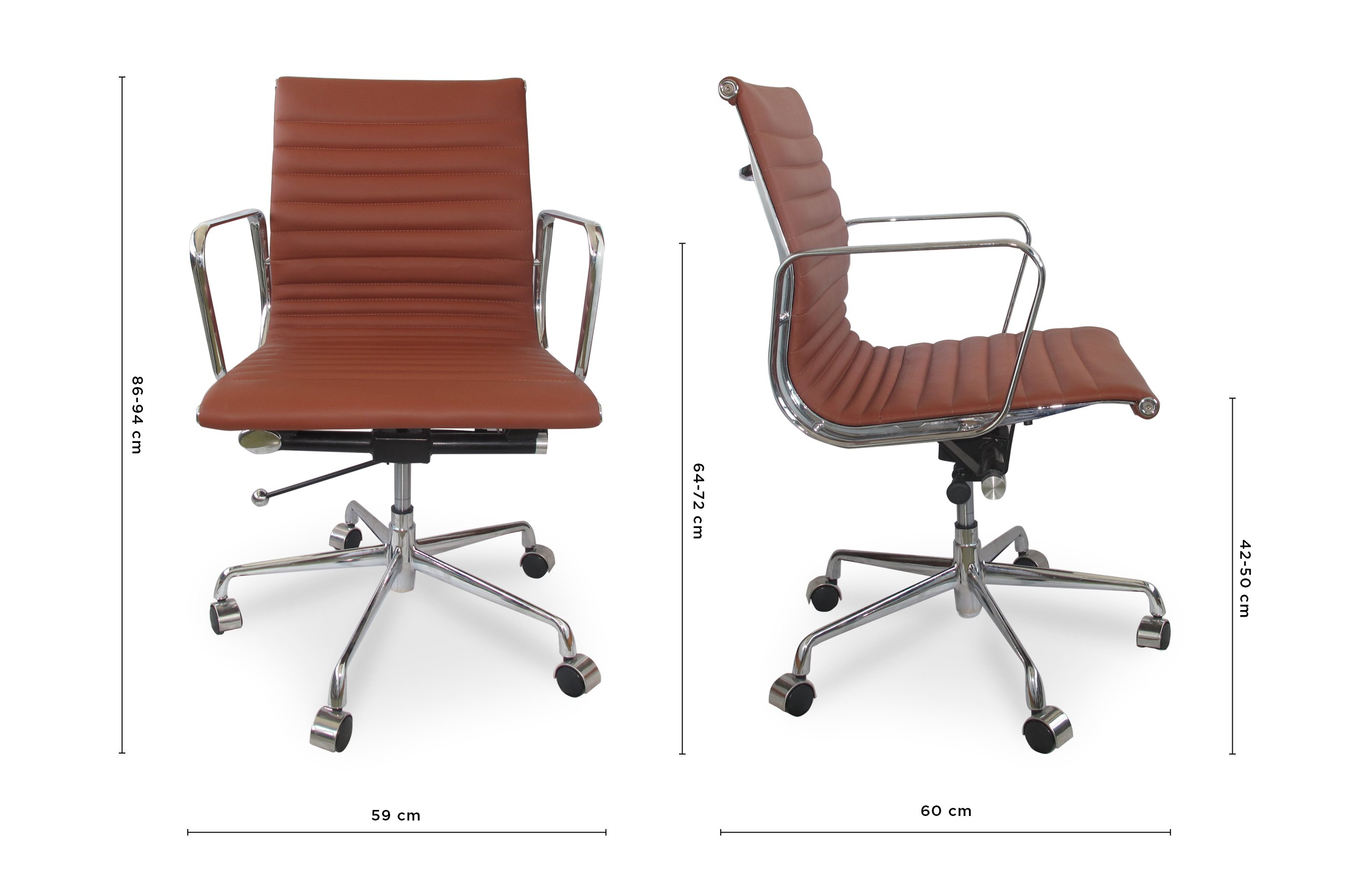 Group Ribbed Low Back Office Chair – Tan 5