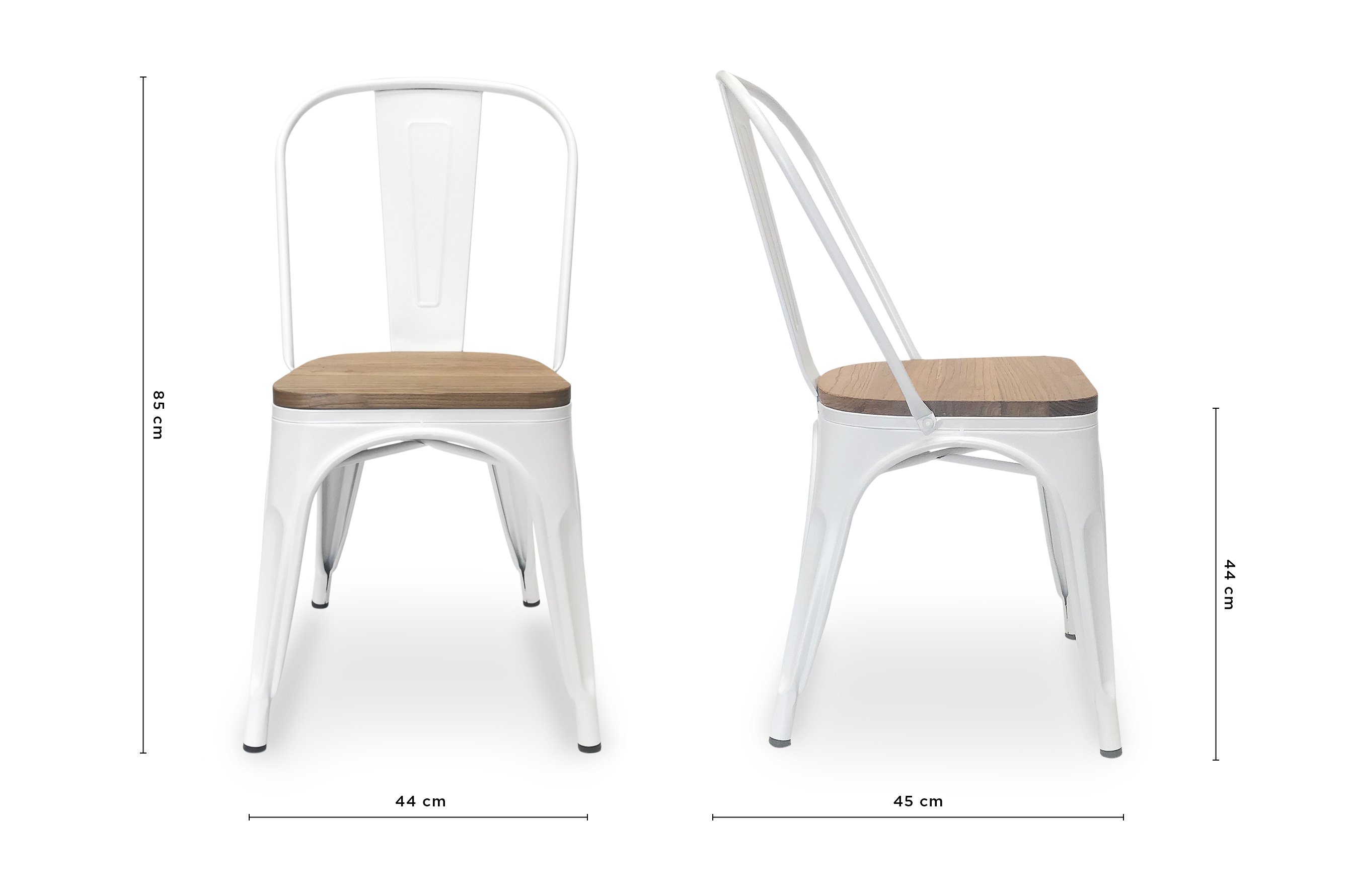 Amelie Chair – Matt White / Natural Elm Wood 5