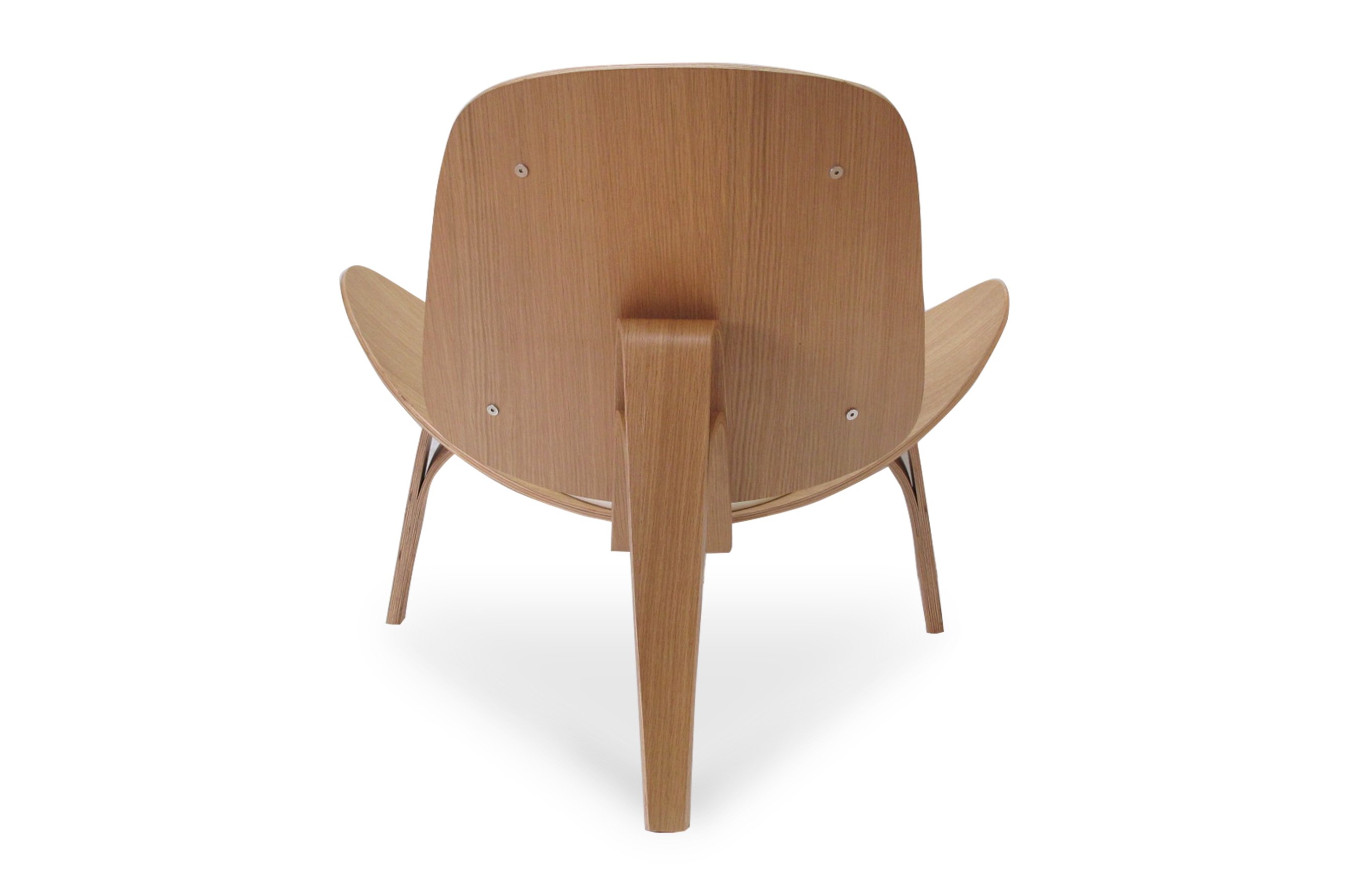 Nordic Wing Chair – Oak / White Leather 4