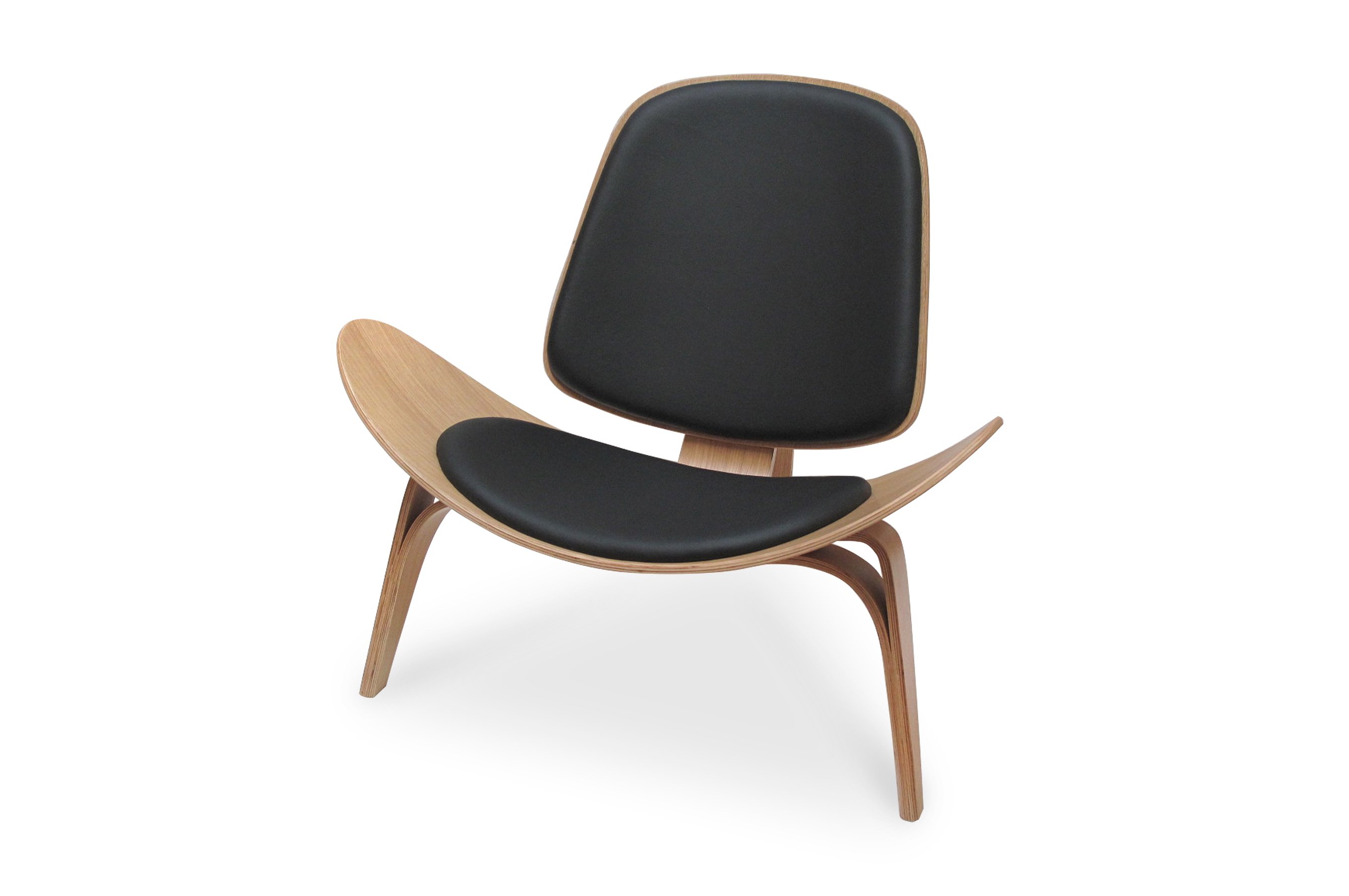 Nordic Wing Chair – Oak / Black Leather 2