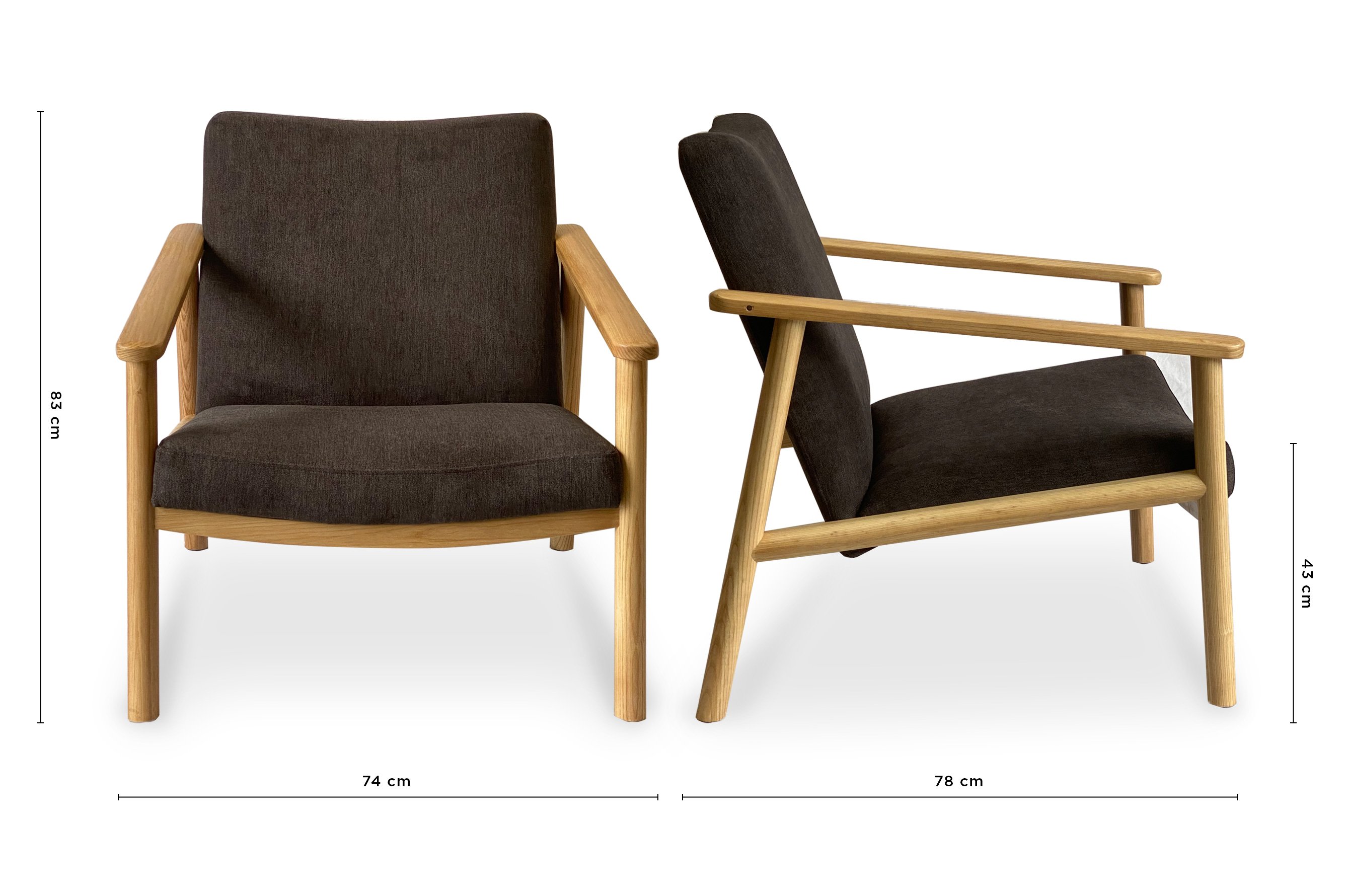 Leif Chair – Charcoal / Ash Wood 5