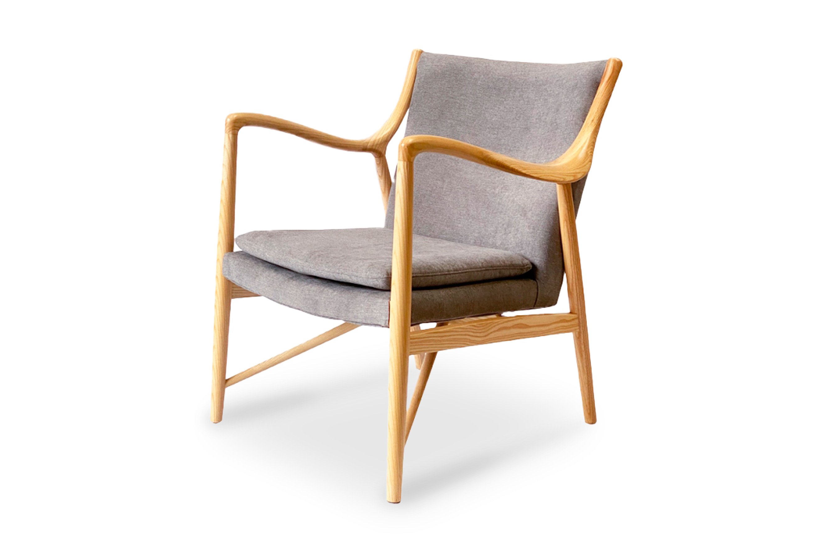 Odin Armchair Light Grey / Ash Wood 2