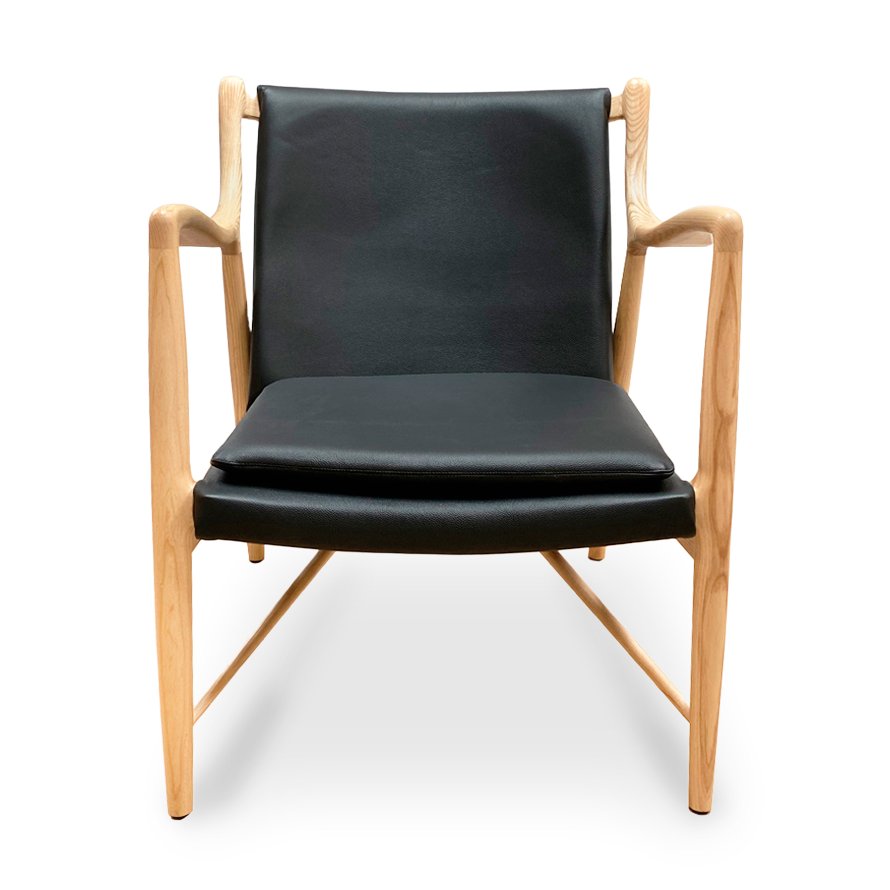Odin Armchair – Leather Black / Ash Wood 8