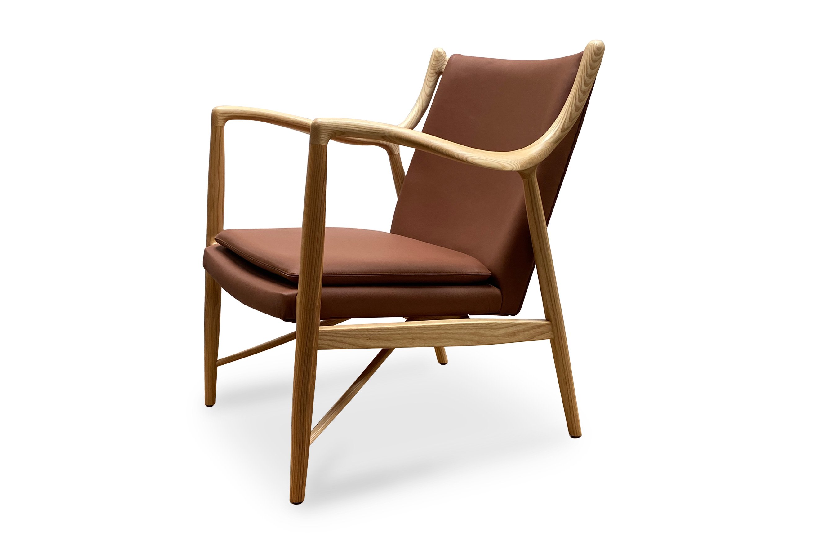 Odin Armchair – Leather Tan / Ash Wood 2