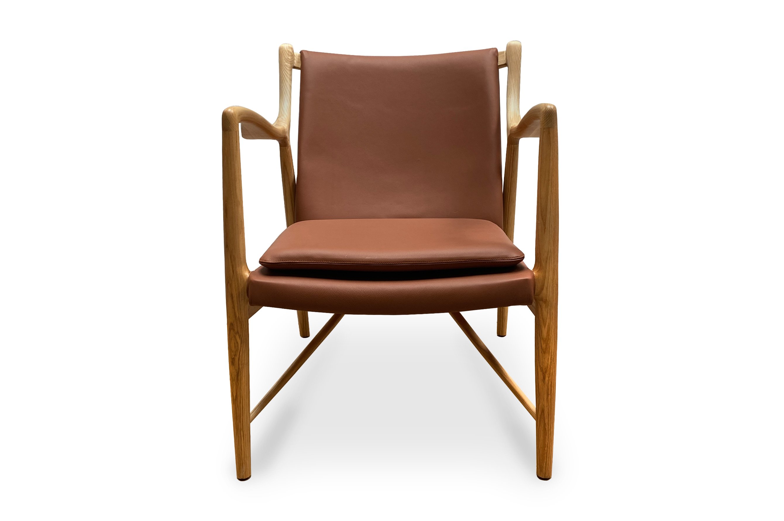 Odin Armchair – Leather Tan / Ash Wood 1