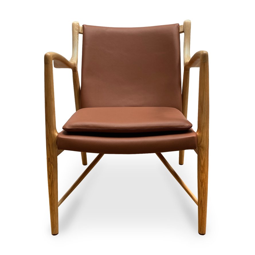Odin Armchair – Leather Tan / Ash Wood 9