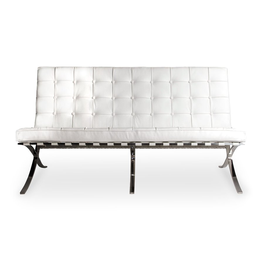 Replica Barcelona 2 Seater Sofa – White 1