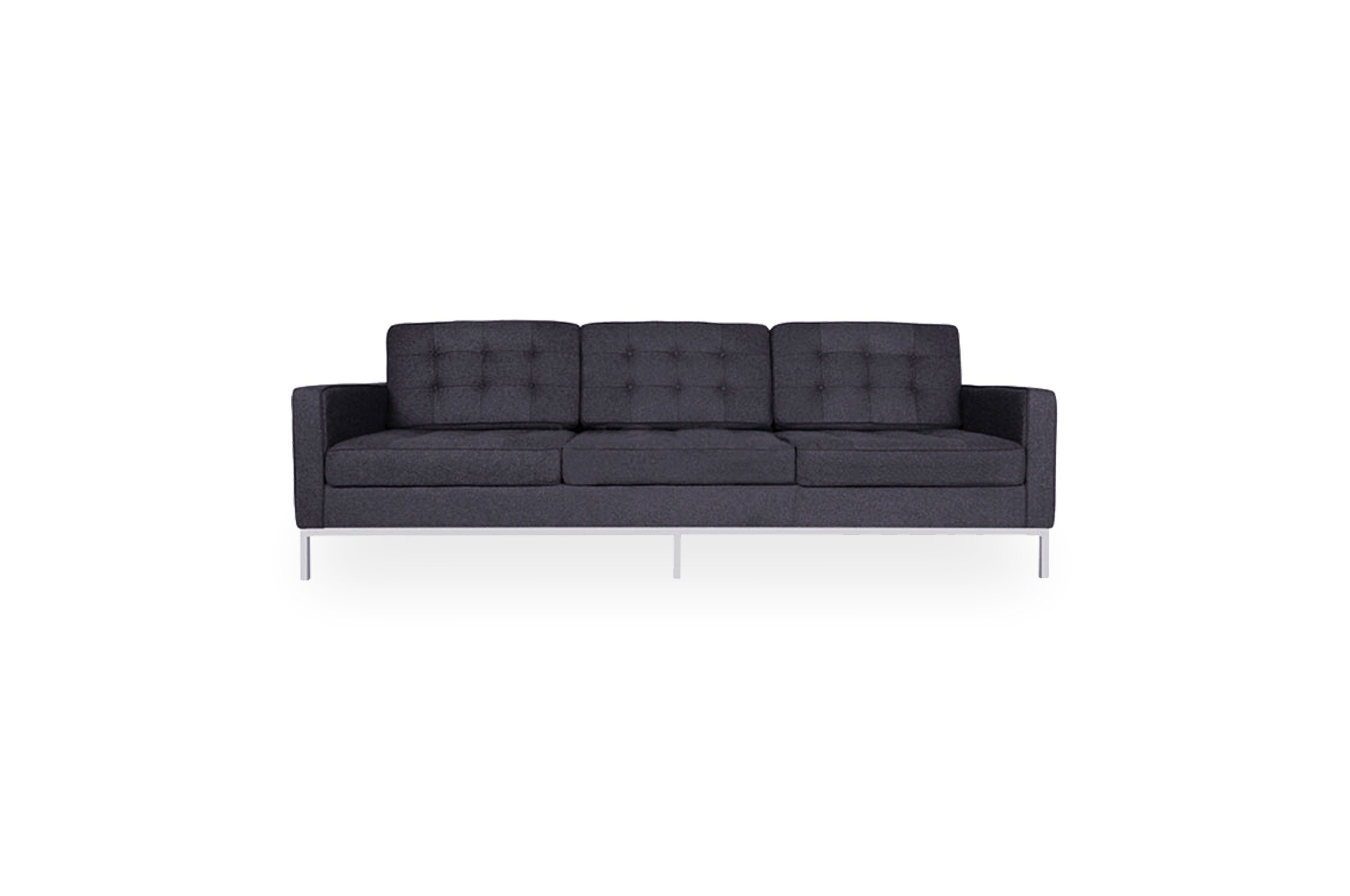 Replica Florence Knoll 3 Seater Sofa – Charcoal 1