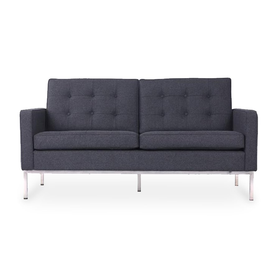 Replica Florence Knoll 2 Seater Sofa – Charcoal 7