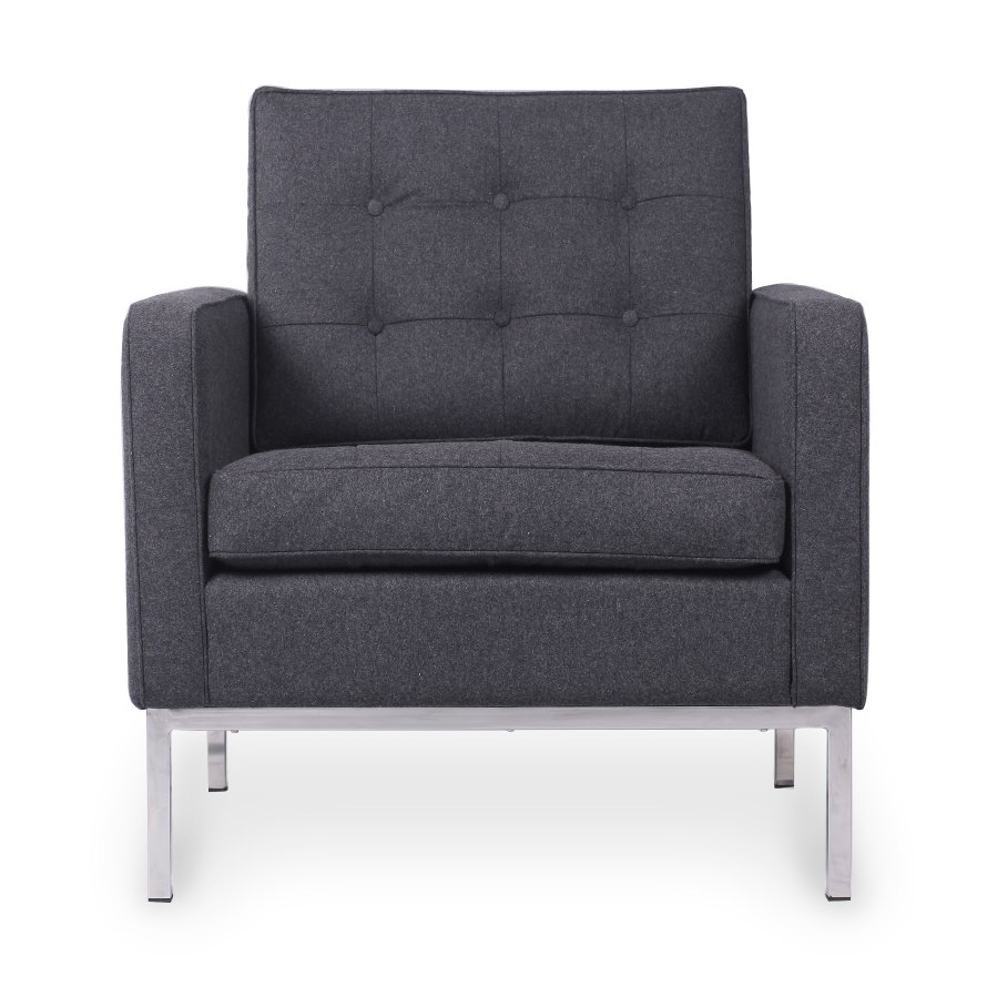Replica Florence Knoll Armchair – Charcoal 11