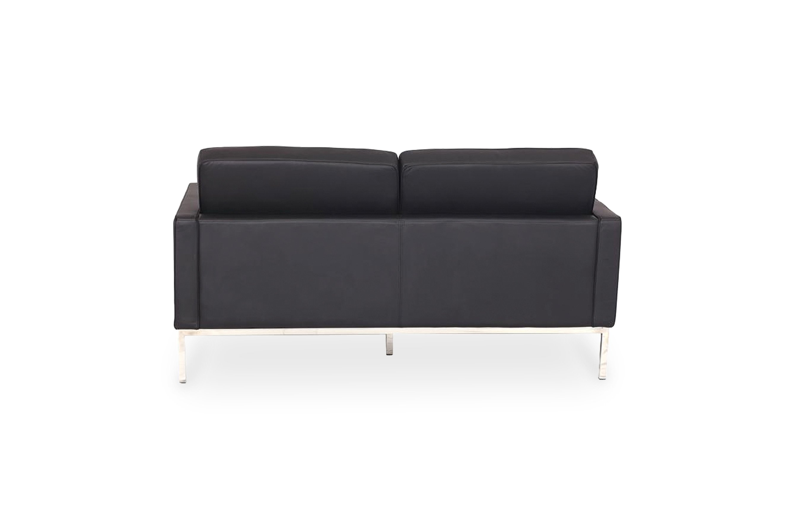 Replica Florence Knoll 2 Seater Sofa – Black Leather 4