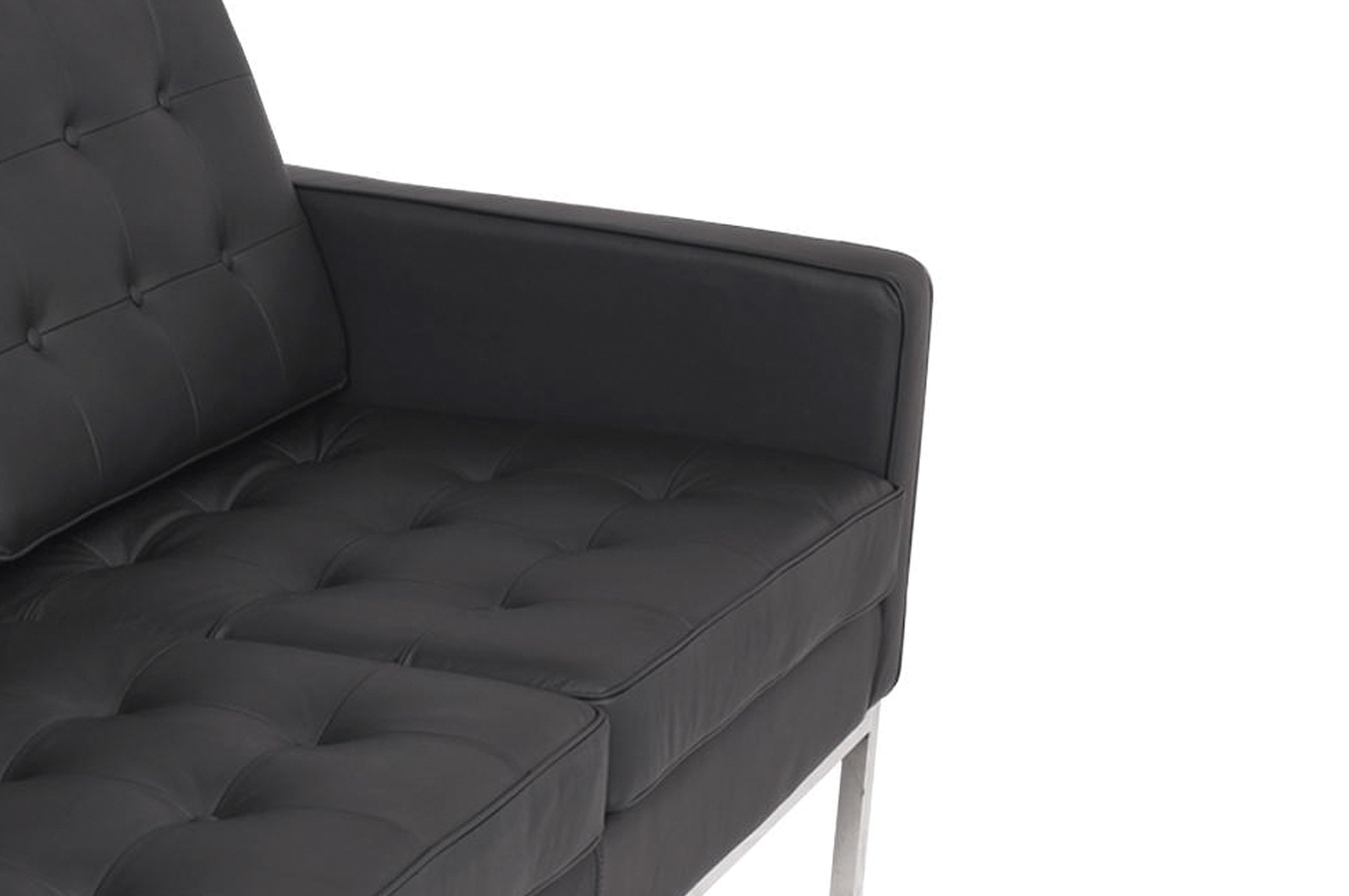 Replica Florence Knoll 2 Seater Sofa – Black Leather 5