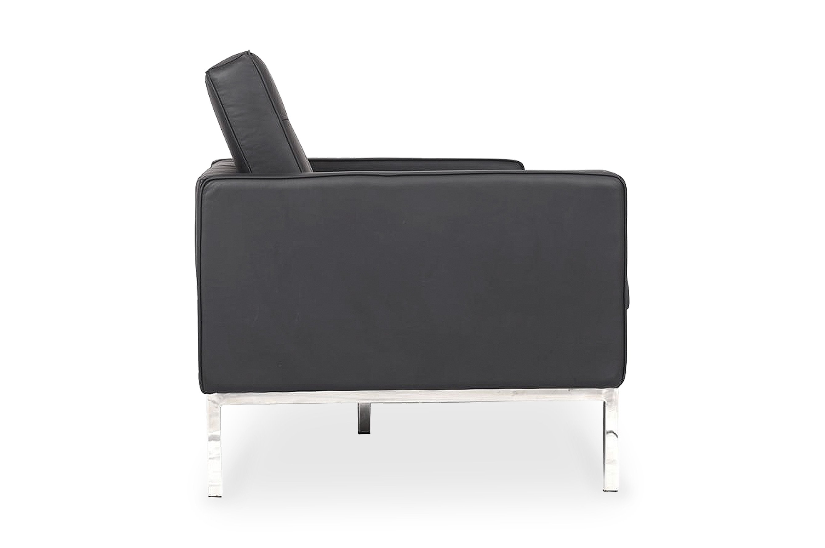 Replica Florence Knoll 2 Seater Sofa – Black Leather 3