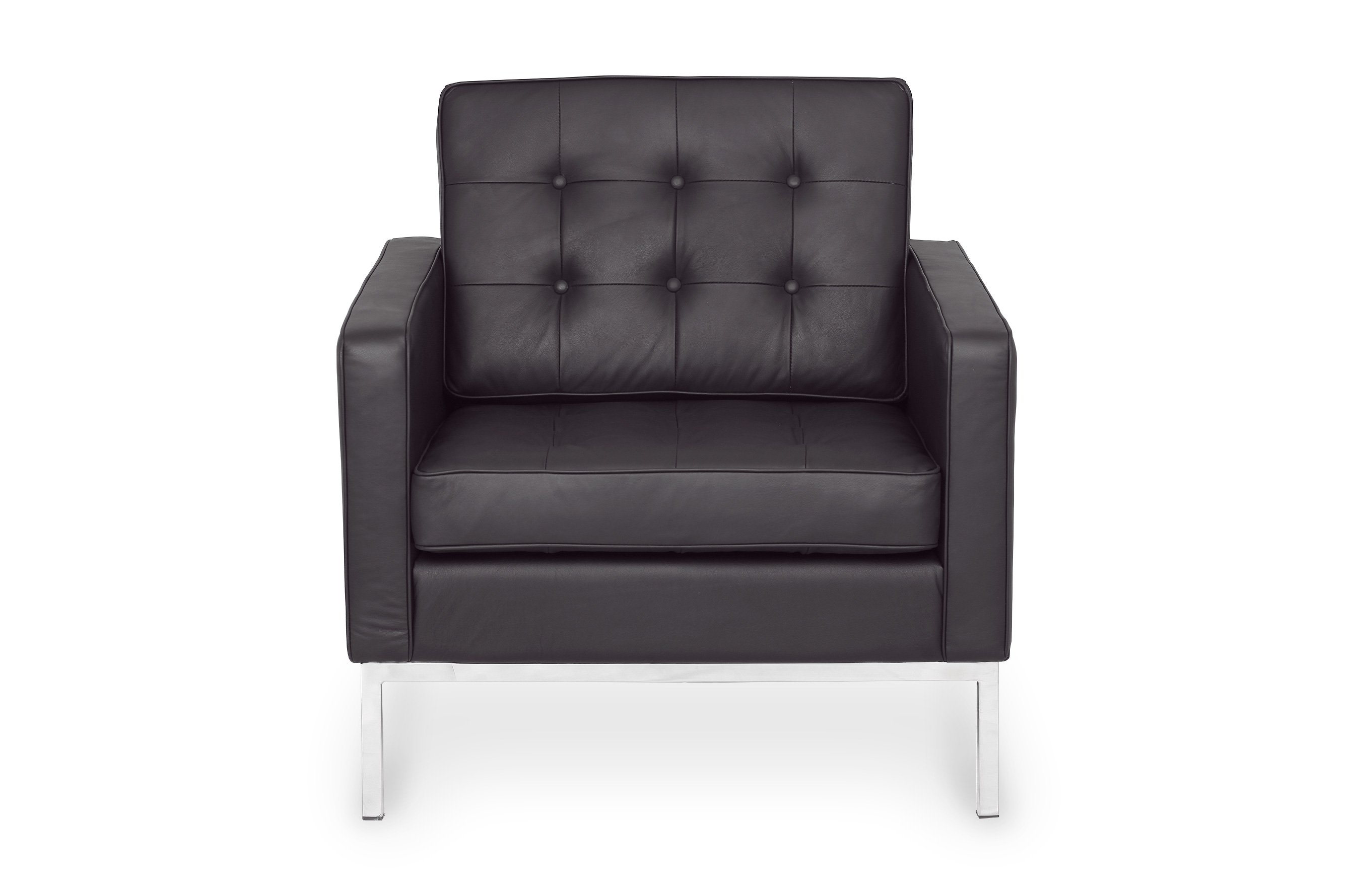 Replica Florence Knoll Armchair – Black Leather 1